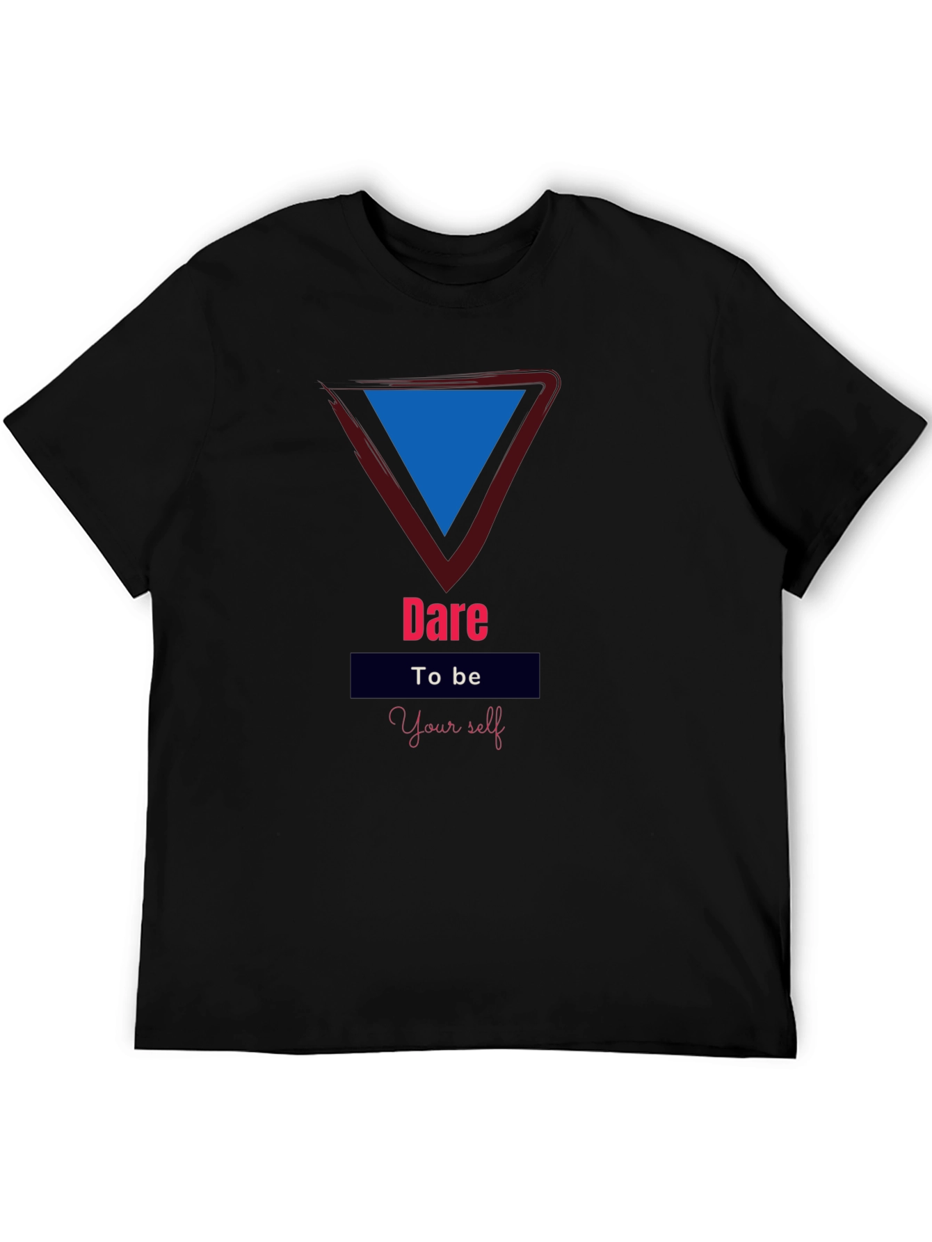 Black Dare to be Yourself Black T-Shirt view 5