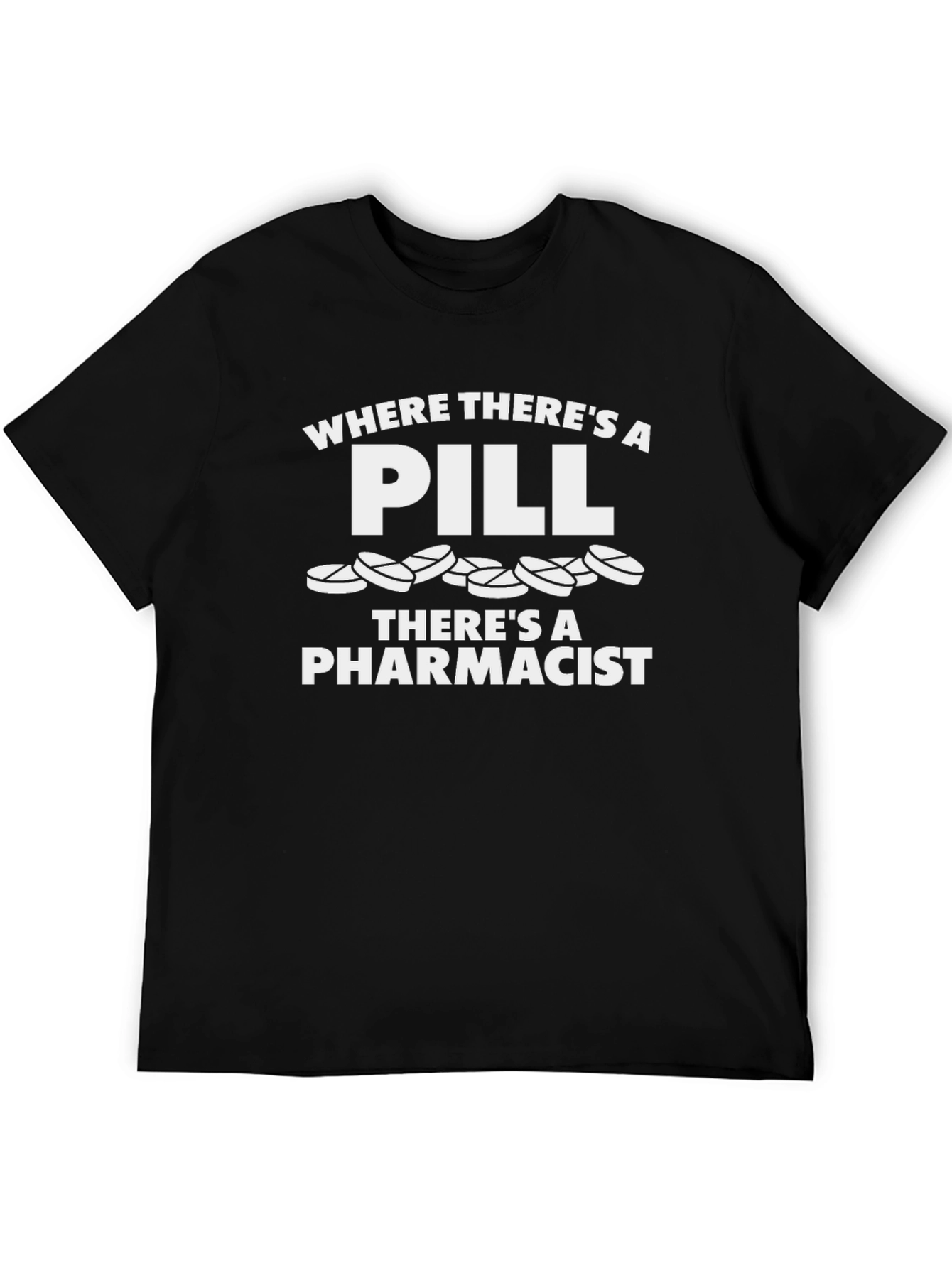 Black Funny Pharmacist Pill T-Shirt view 5