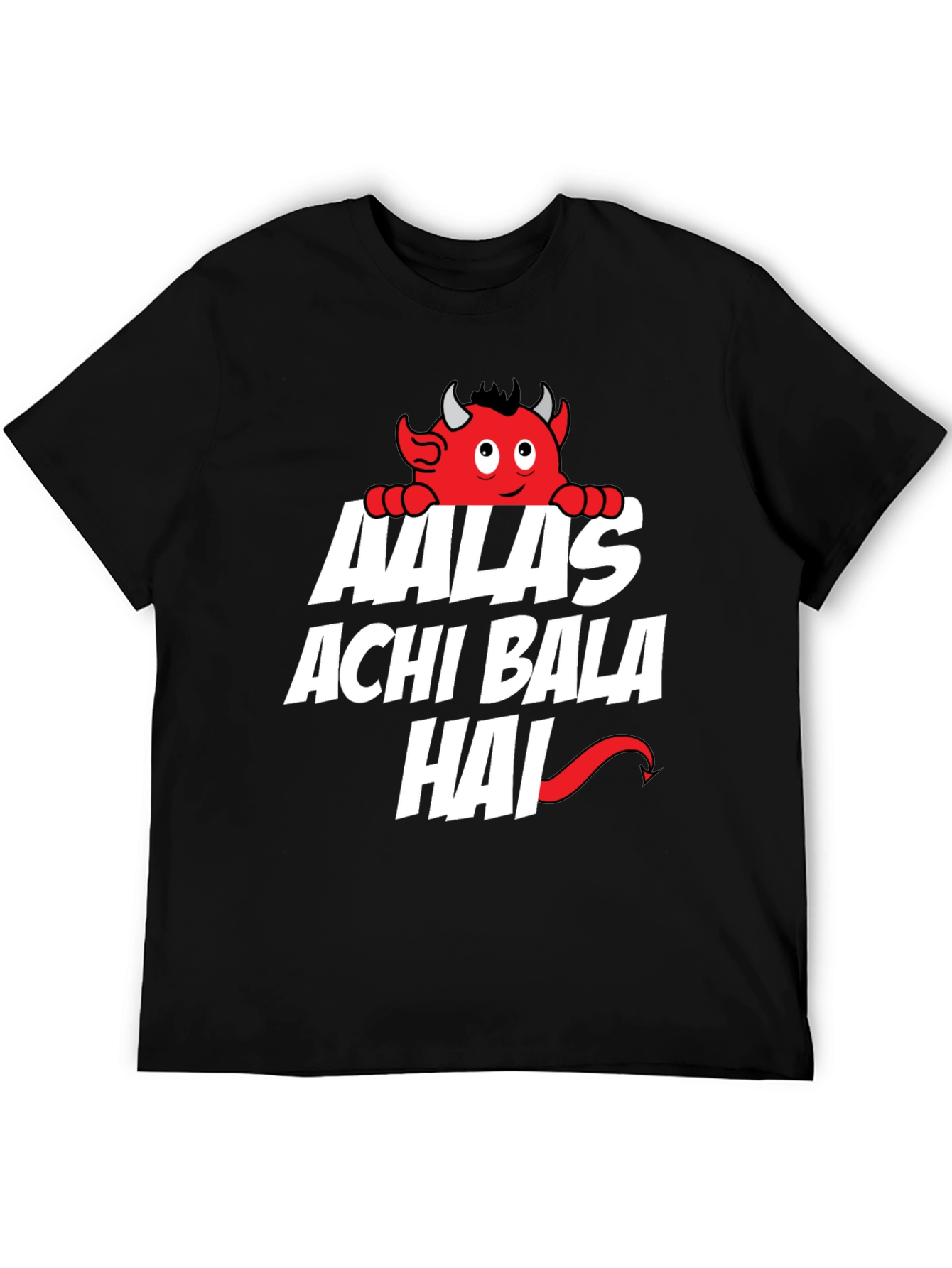 Black Aalas Achi Bala Hai Graphic Tee view 5