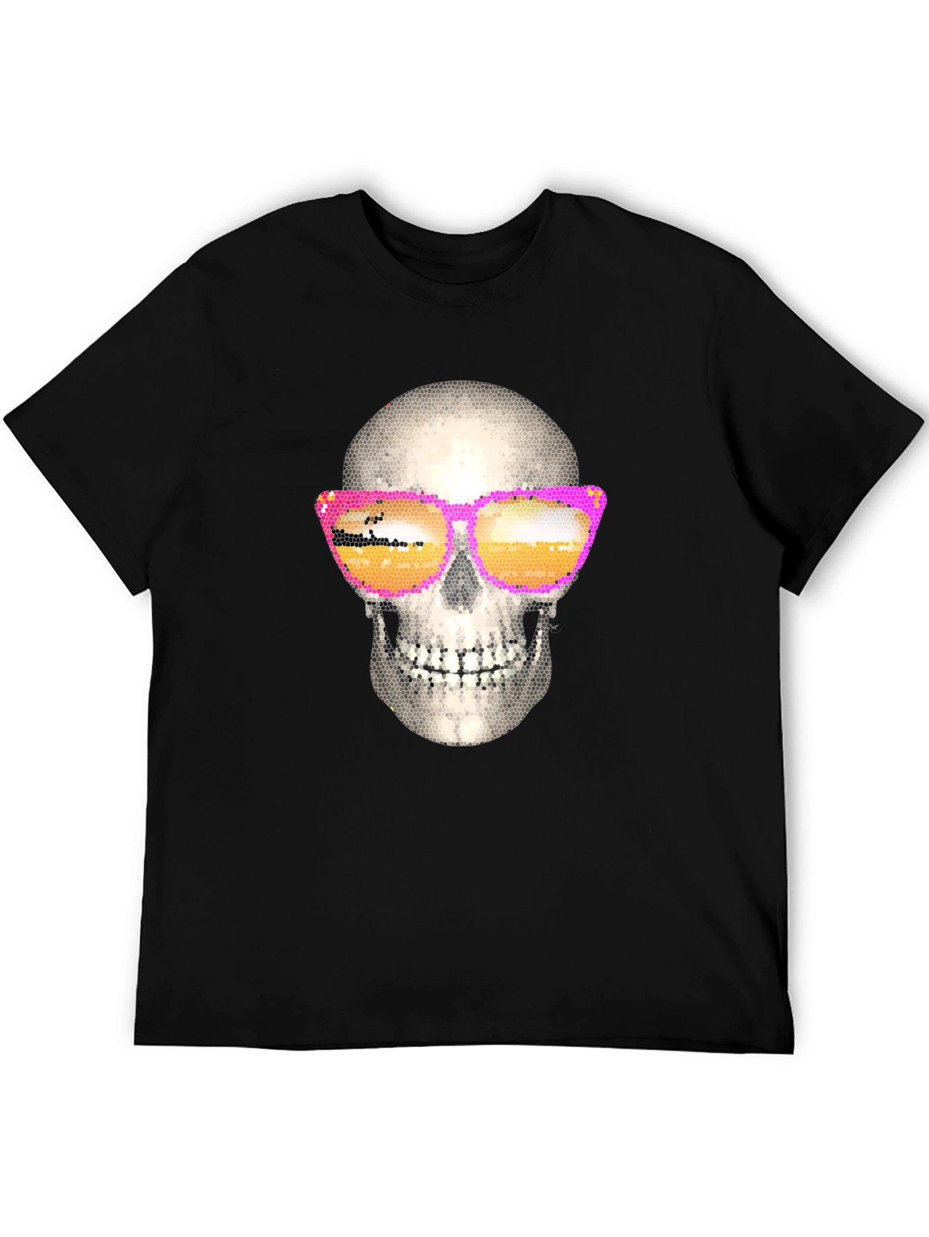 Black Skull in Sunglasses Graphic T-Shirt view 5