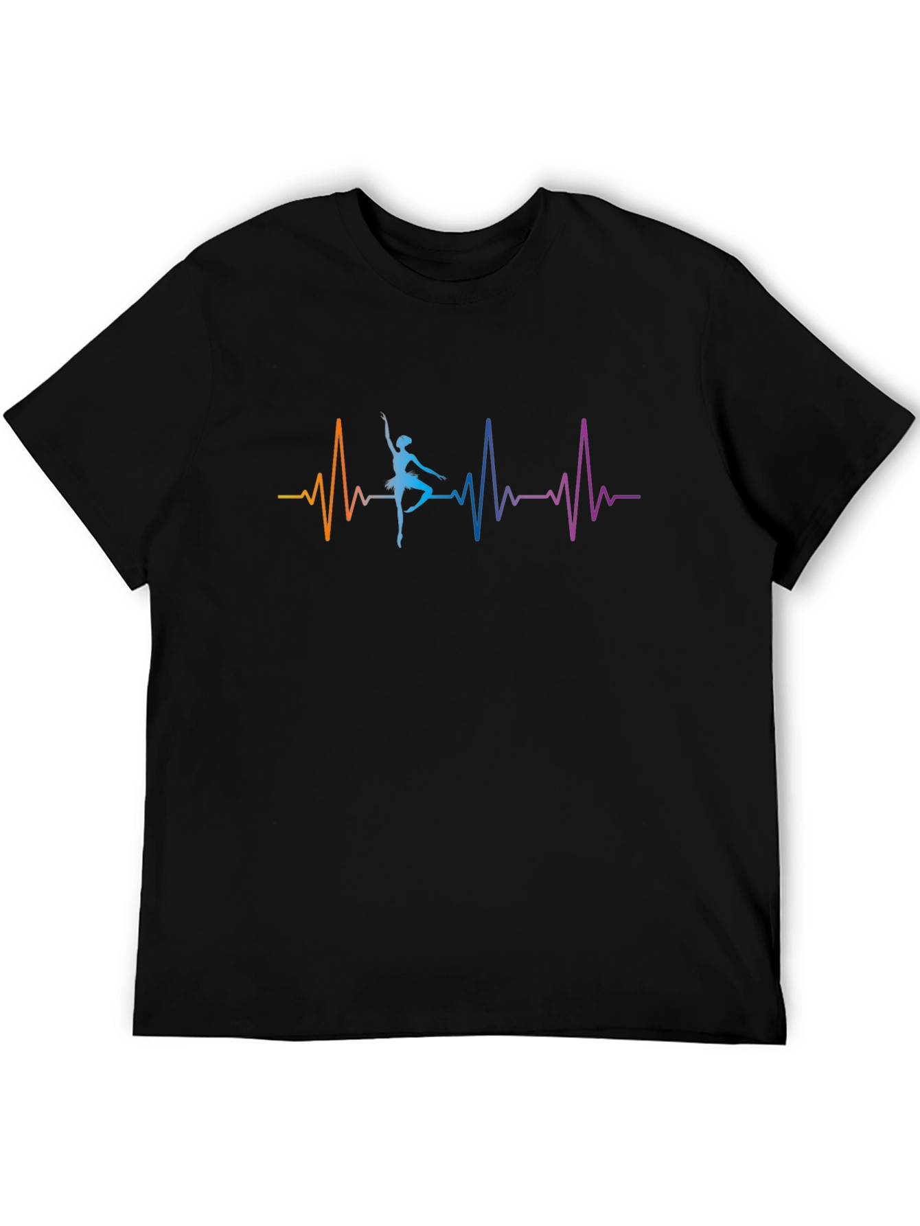 Black Ballerina Heartbeat Graphic Tee view 5