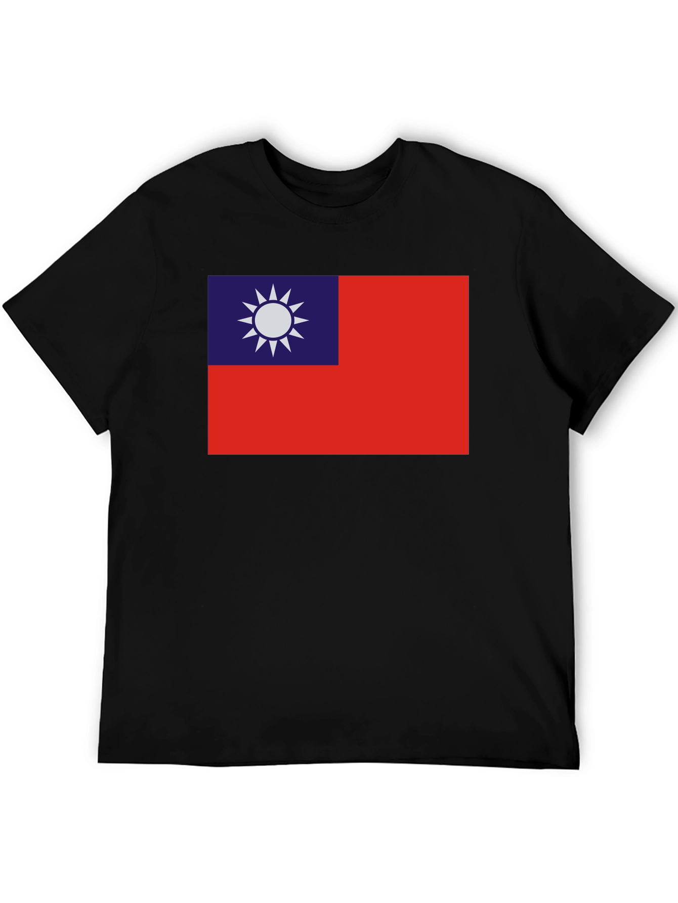 Taiwan Flag Graphic Tee - Black Cotton Comfort - 5
