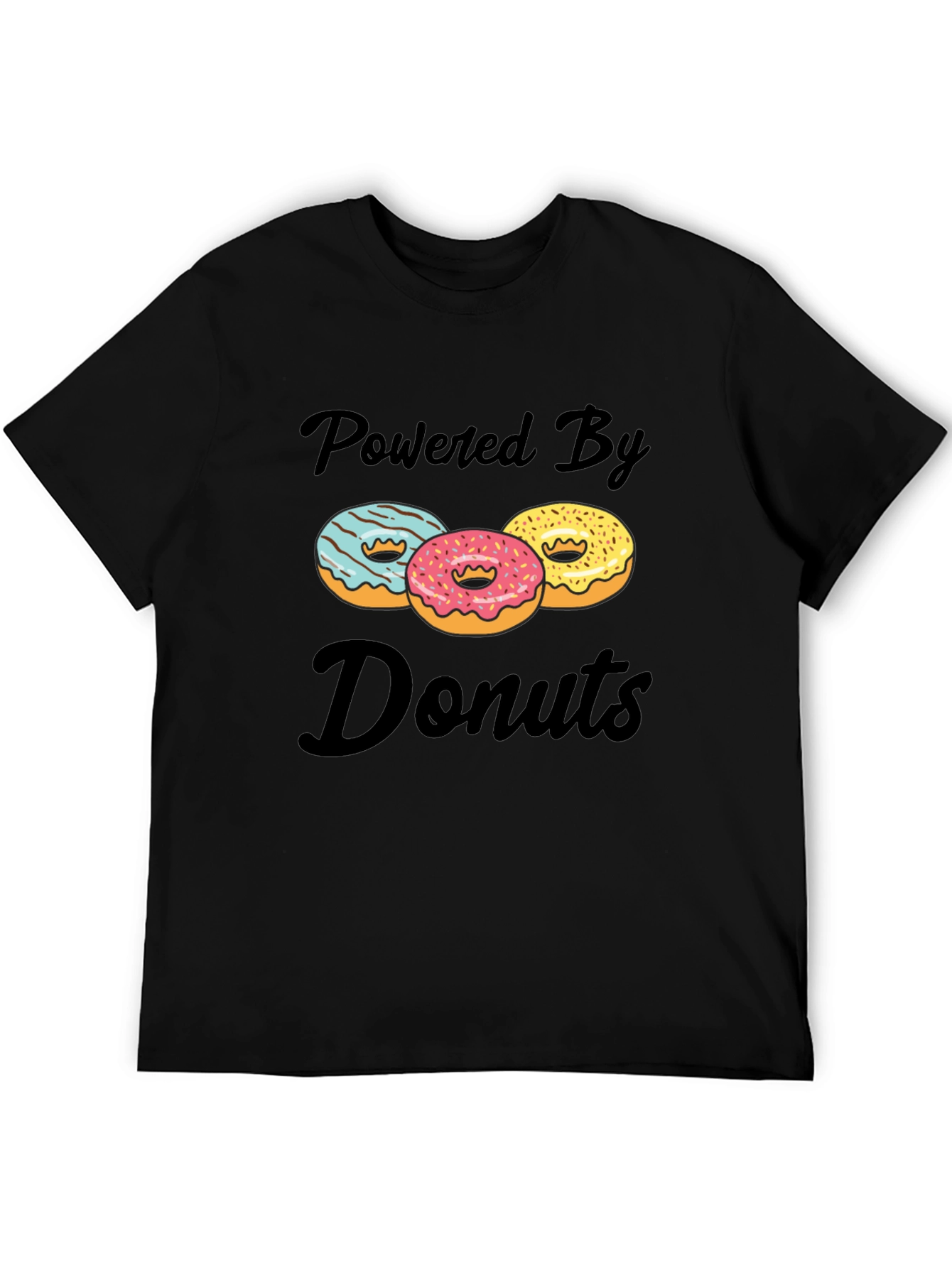 Black Powered By Donuts Graphic T-Shirt view 5