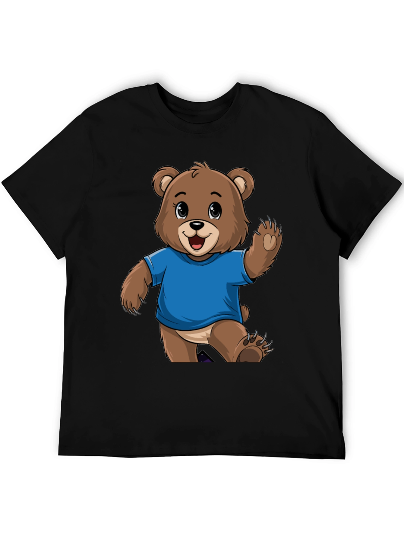 Black Cute Bear Graphic T-Shirt - Trendy Tee for Bear Lovers view 5