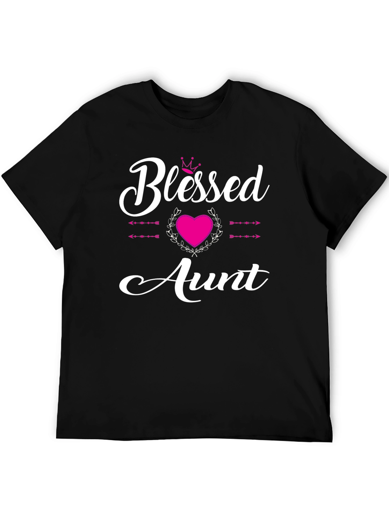 Black Blessed Aunt T-Shirt - Cute Family Gift view 5