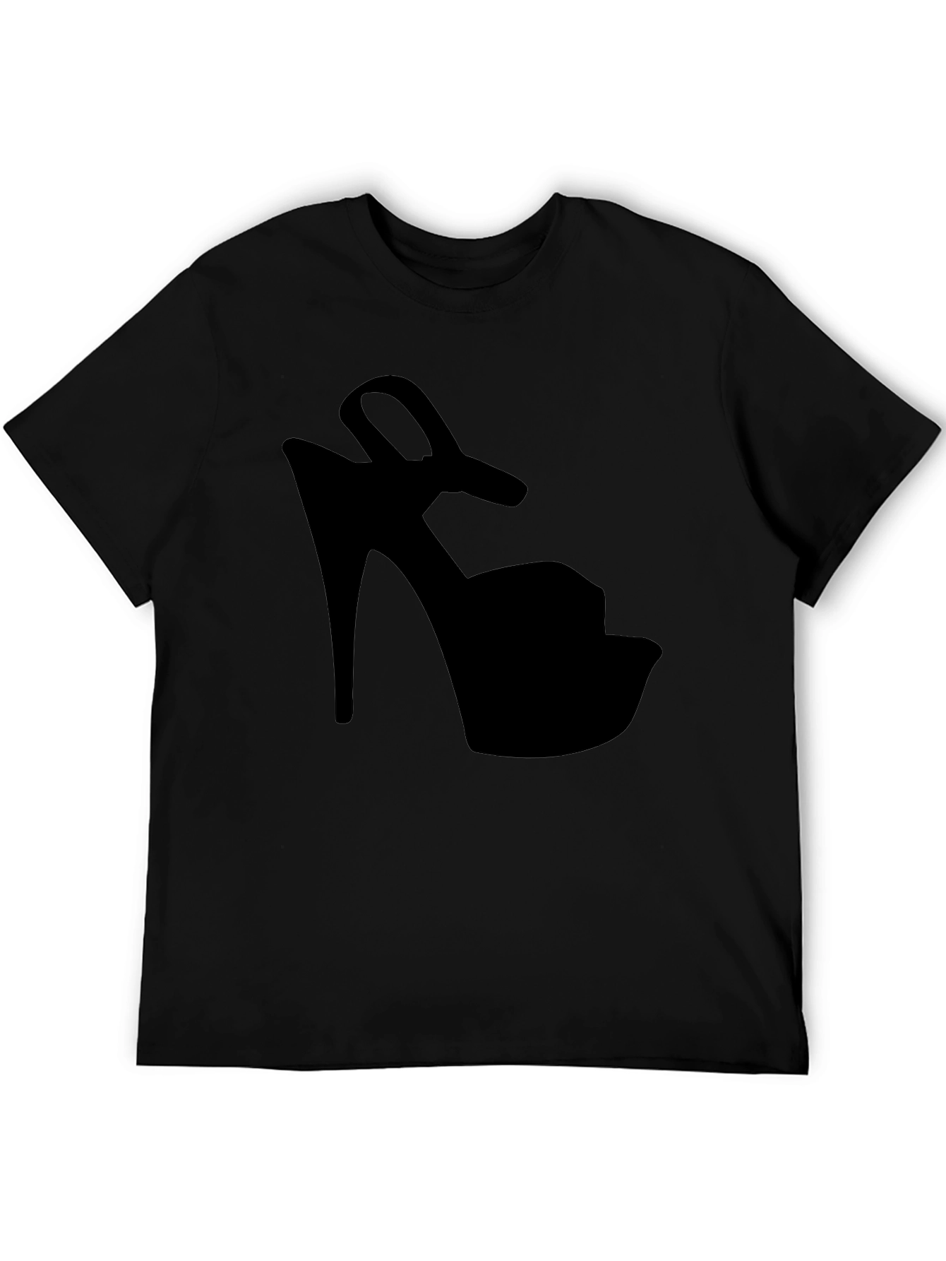 Black High Heel Graphic Black T-Shirt view 5