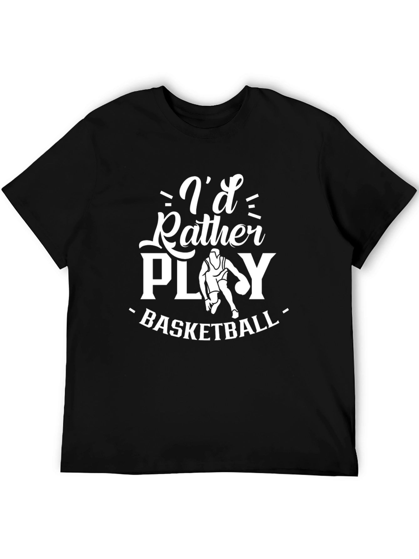 Black Basketball Player T-Shirt view 5