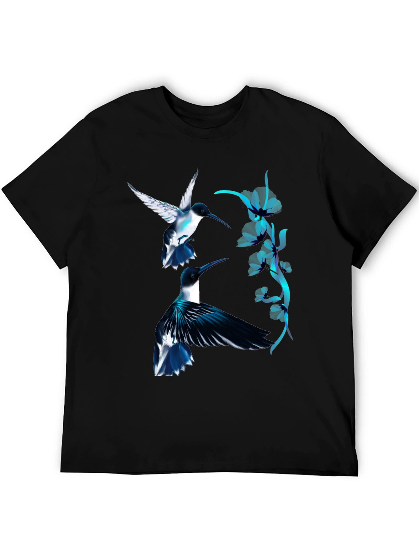Black Hummingbird Graphic Black Tee view 5