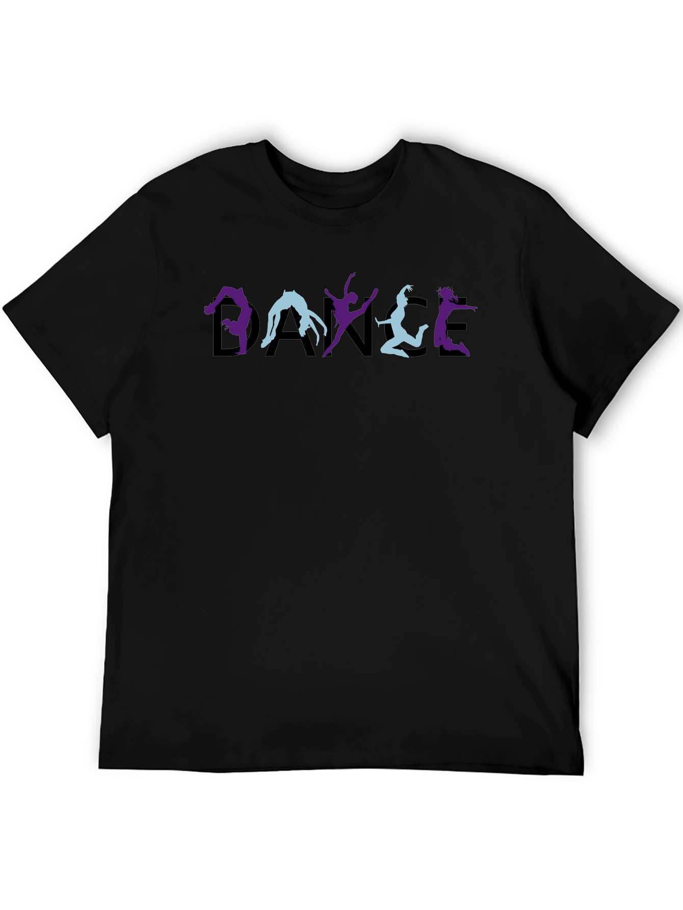 Black Dance Silhouette Graphic Tee - Stylish Cotton T-Shirt view 5