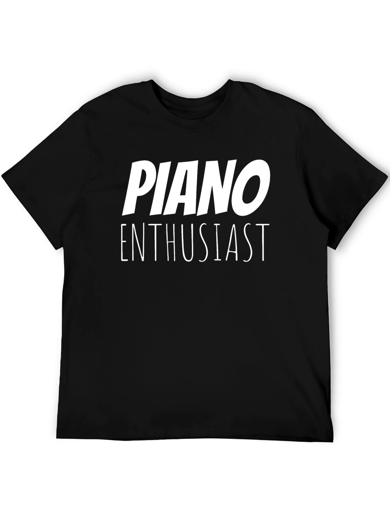 Black Piano Enthusiast Black T-Shirt view 5