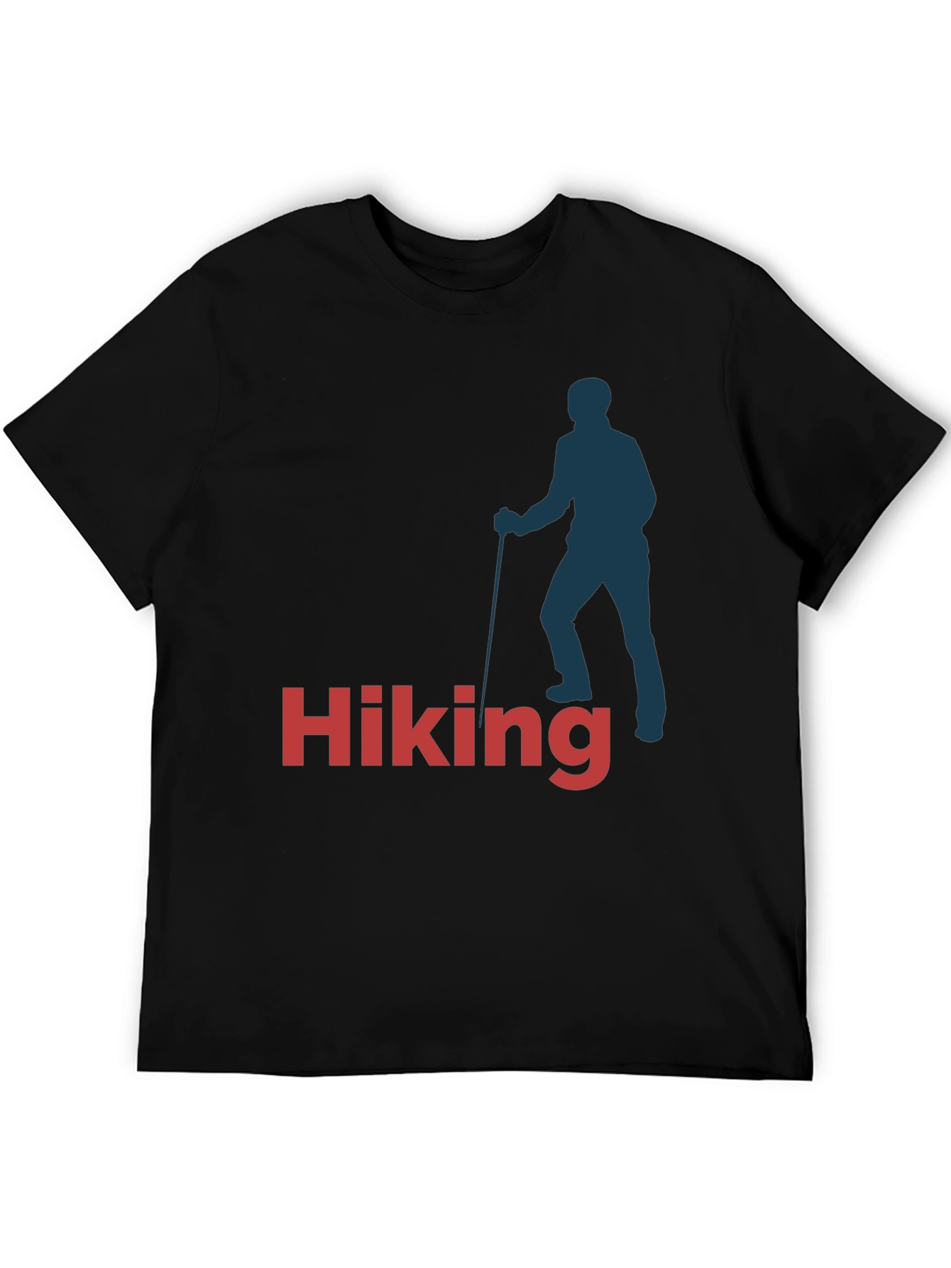 Black Hiking T-Shirt - Black Cotton Blend view 5