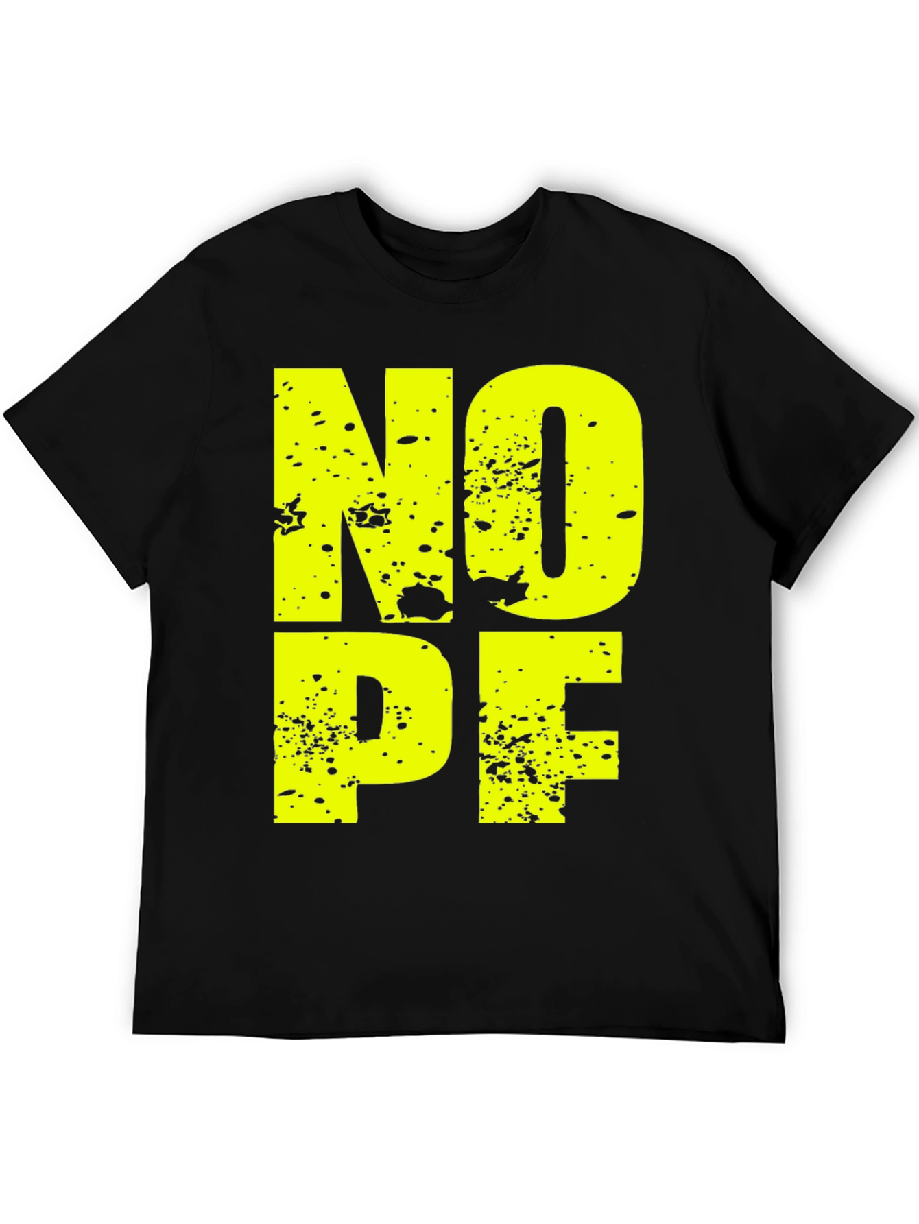 Black Nope T-Shirt - Funny Graphic Tee view 5