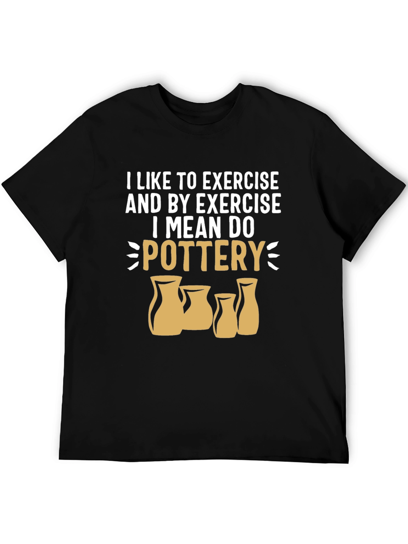 Black Pottery Exercise Graphic Tee - Black view 5