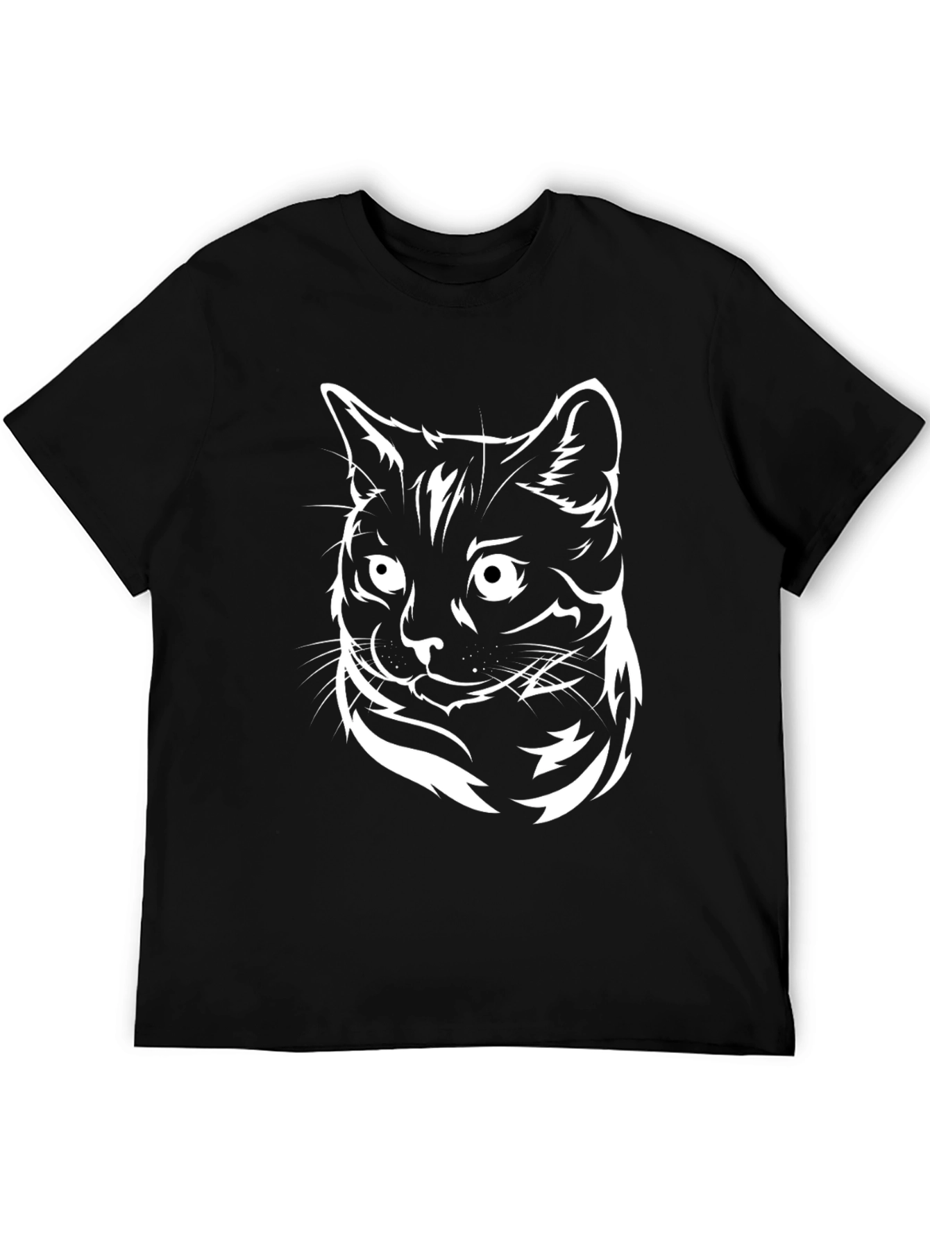 Black Black Cat Graphic Tee - Cool Casual Style view 5