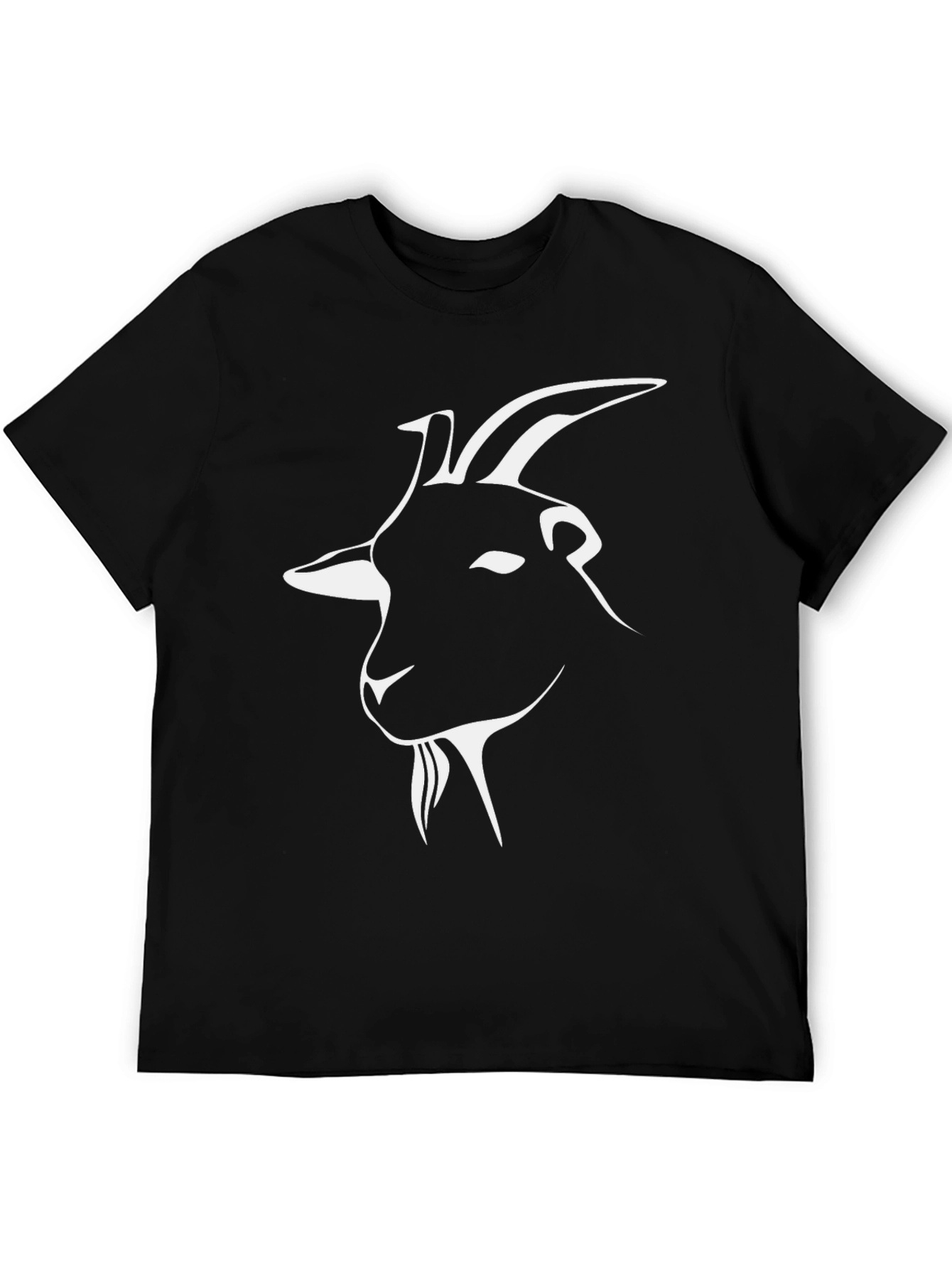 Black Goat Head Graphic T-Shirt - Black view 5