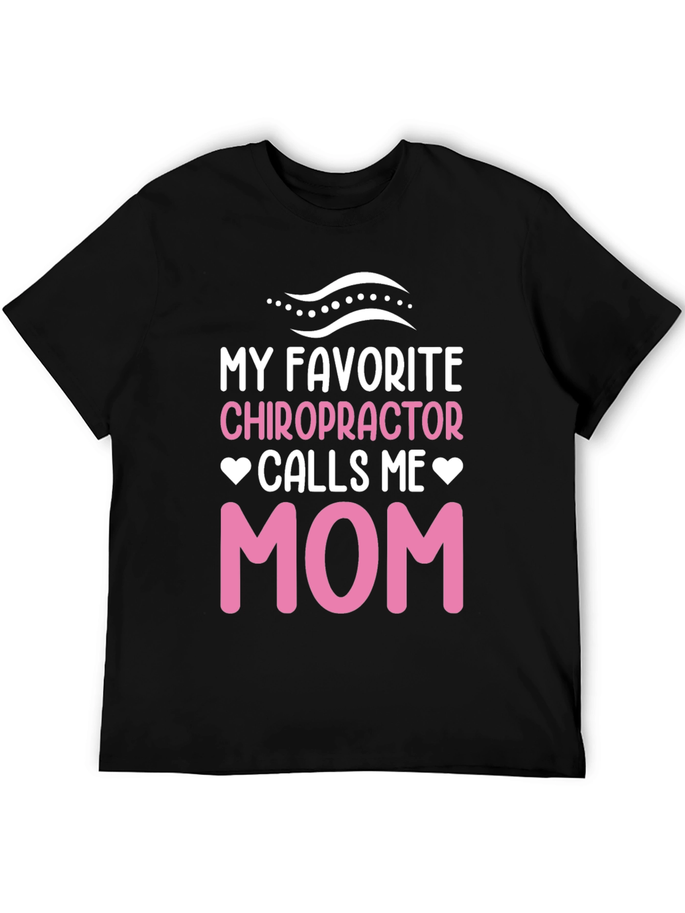 Black Chiropractor Mom T-Shirt - Novelty Gift view 5