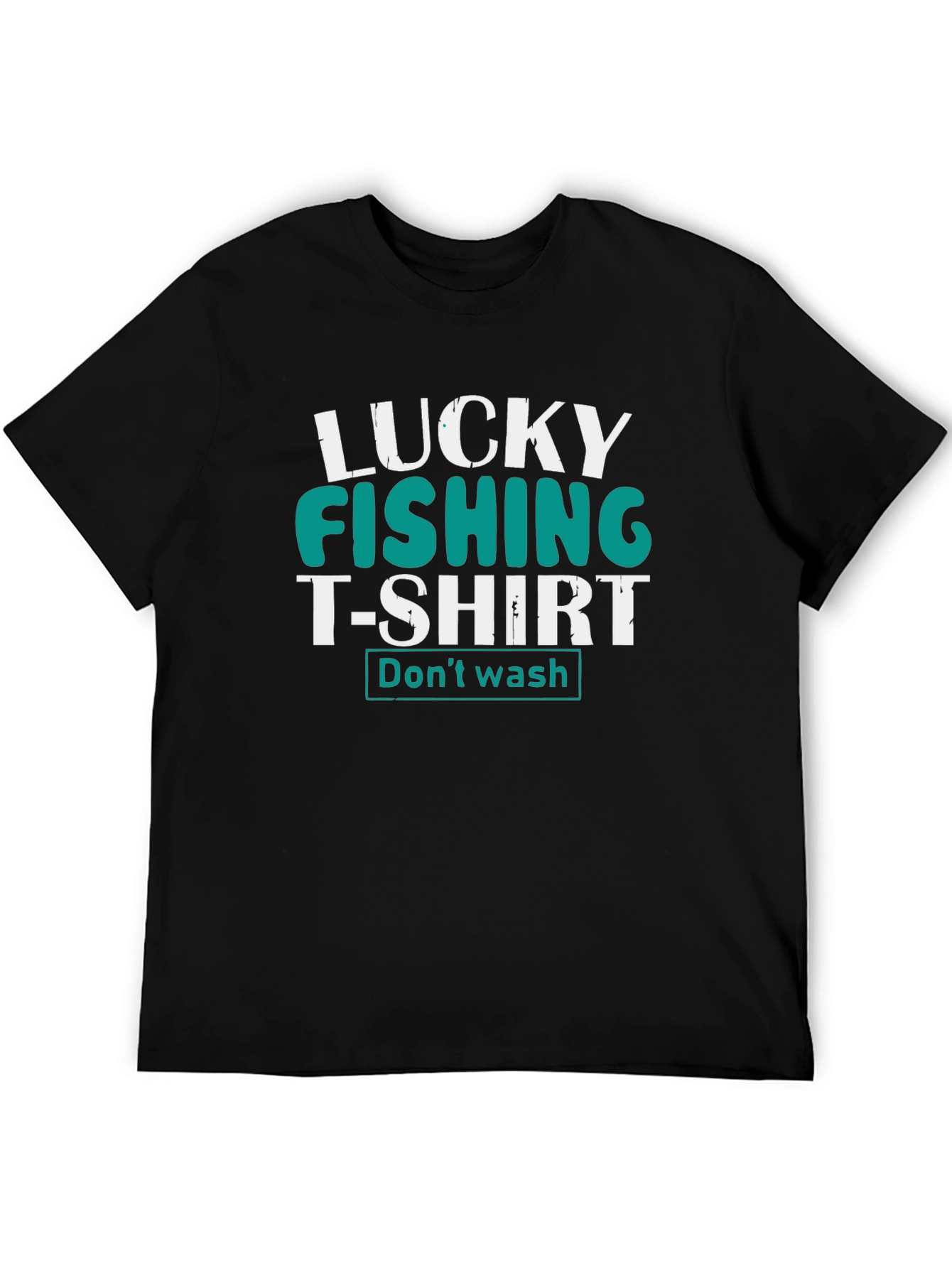 Black Lucky Fishing T-Shirt - Don't Wash Tee view 5