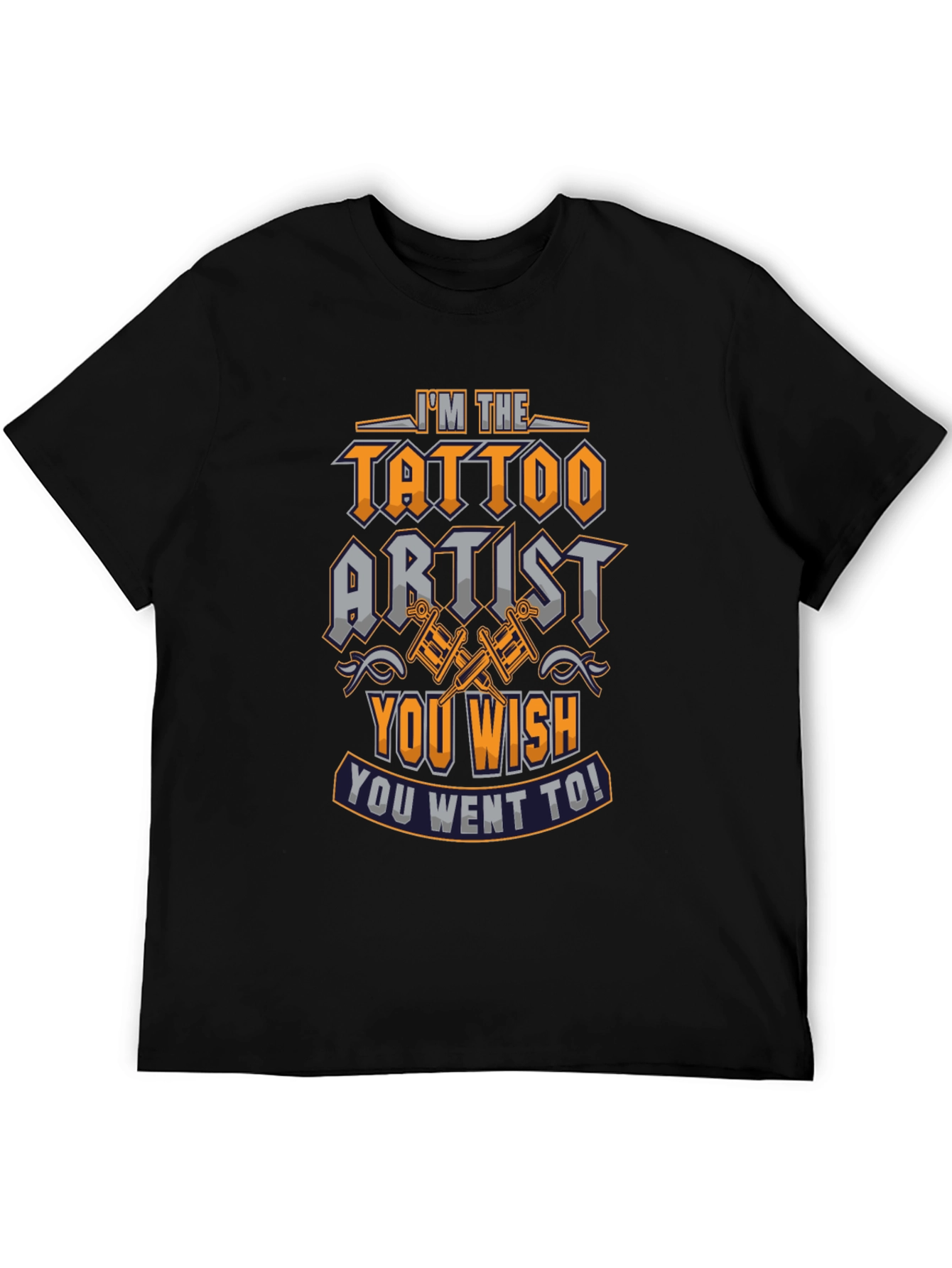Black Tattoo Artist Graphic T-Shirt - Men's Black Tee view 5