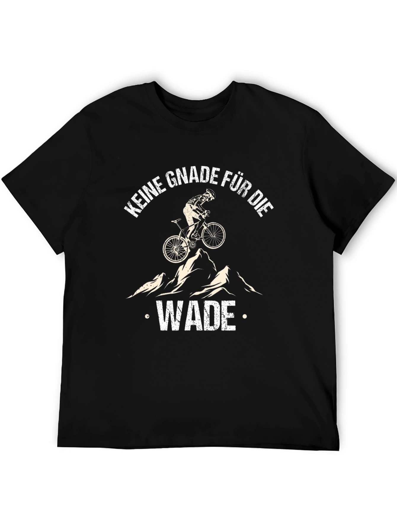 Black Keine Gnade Fur Die Wade Mountain Bike Graphic Tee view 5