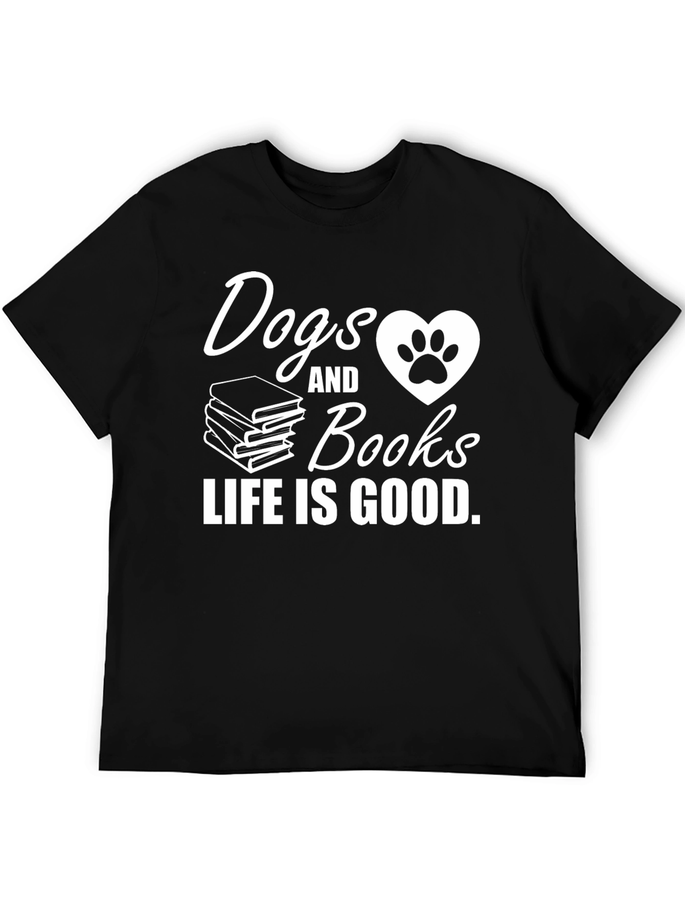 Black Dogs & Books T-Shirt - Life is Good Tee view 5