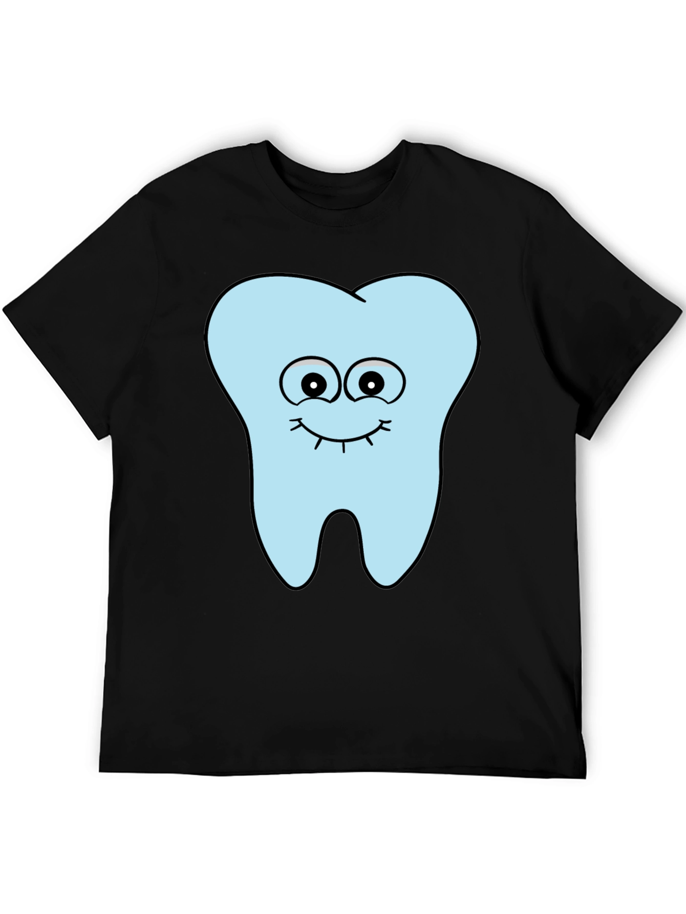 Black Cartoon Tooth T-Shirt - Dental Humor Tee view 5