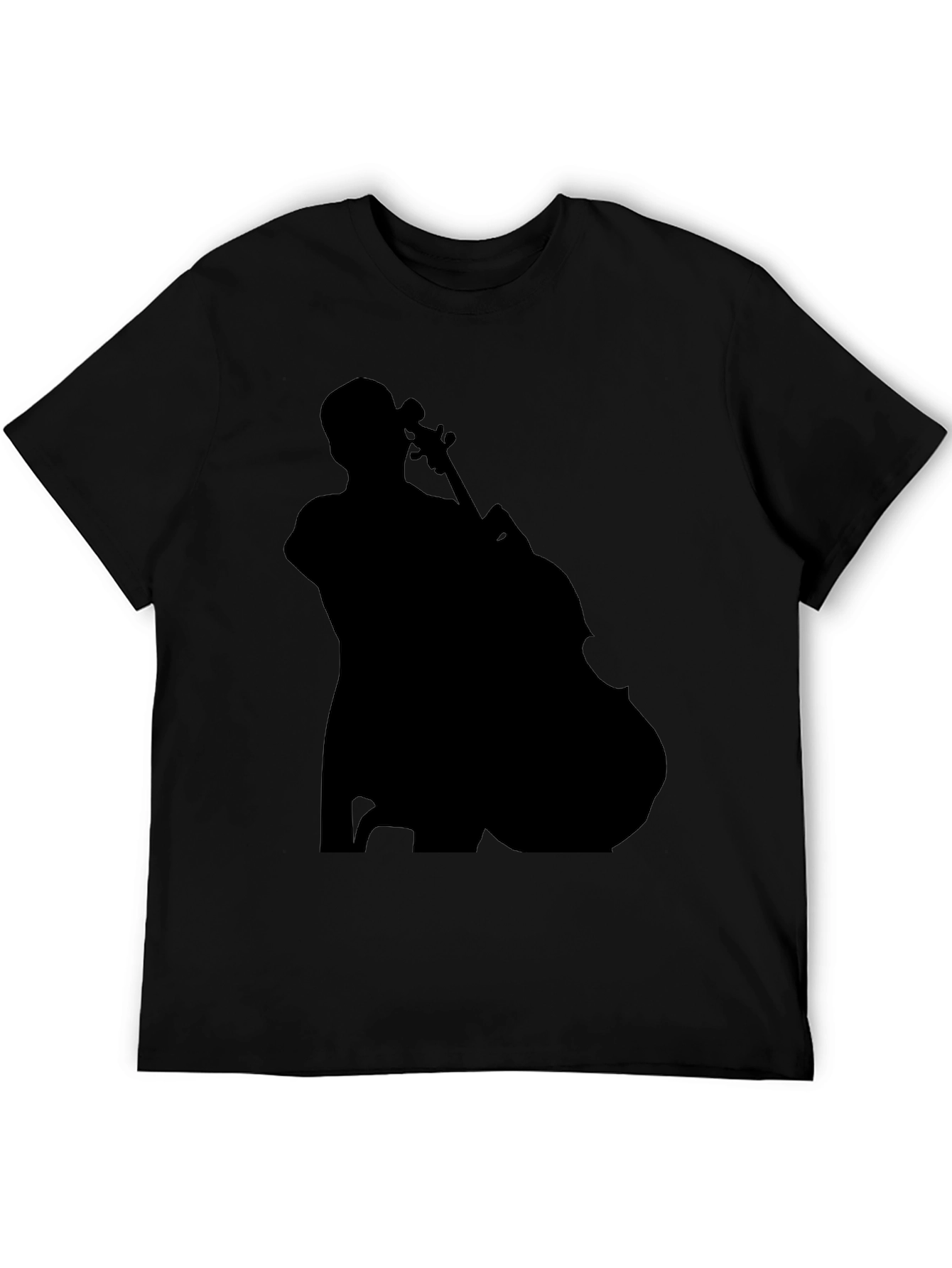 Black Musician Silhouette Graphic Tee - Black view 5