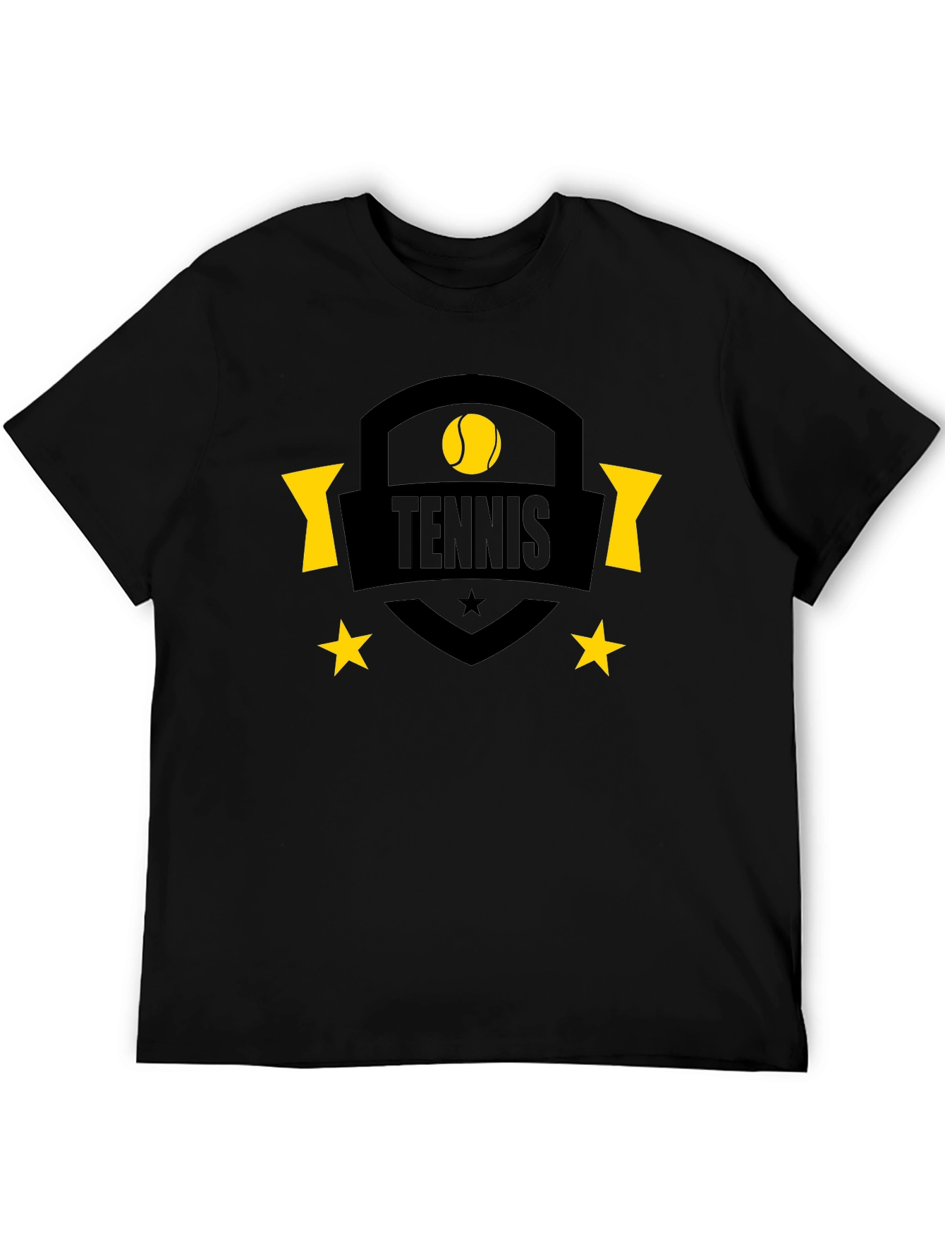 Black Tennis Graphic Black T-Shirt view 5