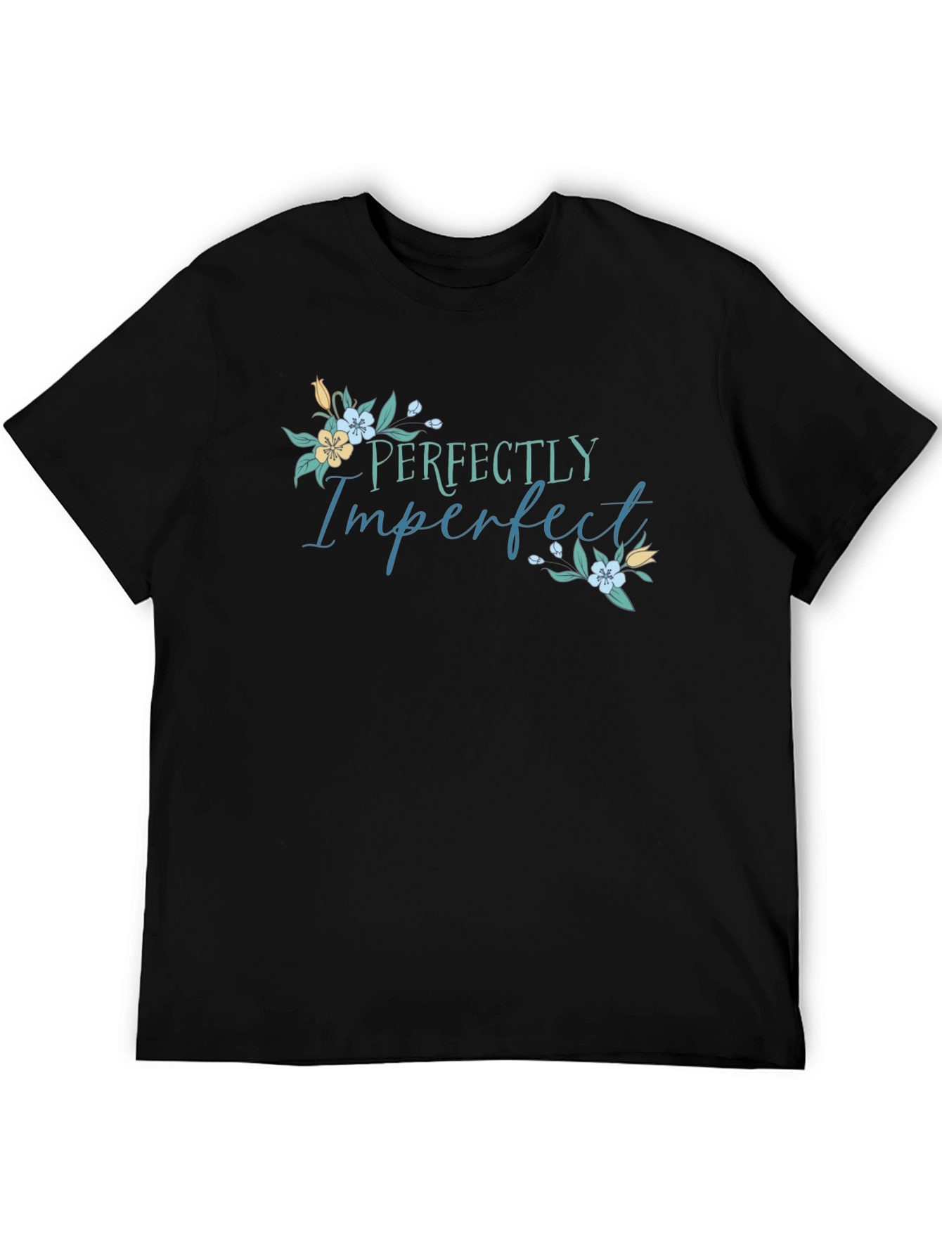 Black Perfectly Imperfect Floral Graphic T-Shirt view 5