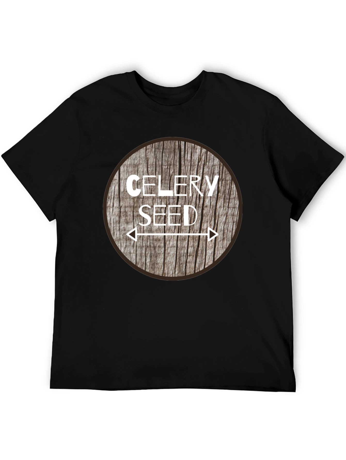 Black Celery Seed Graphic Tee - Unisex Black T-Shirt view 5