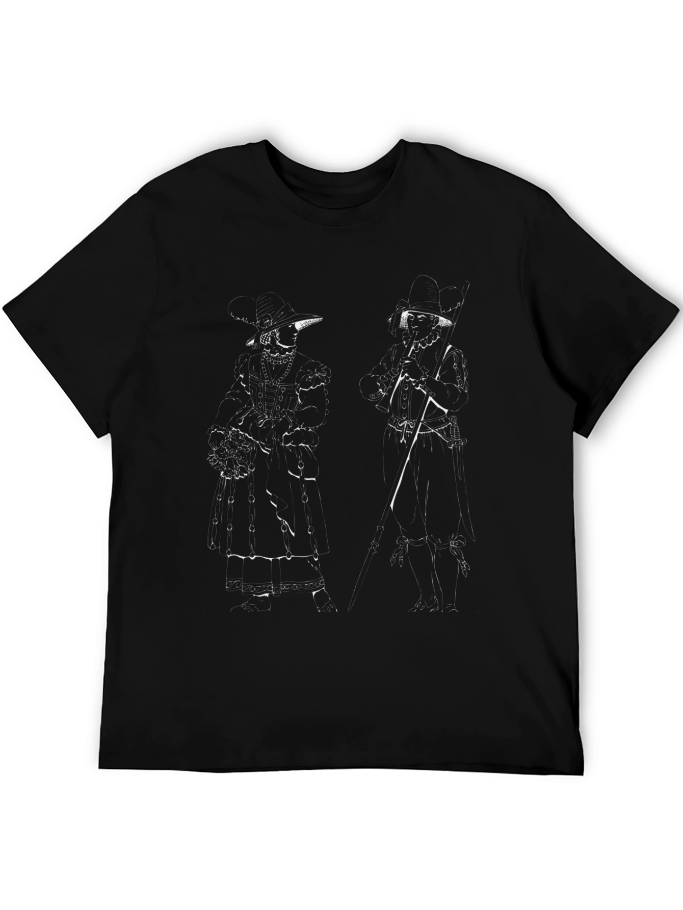 Black Plague Doctor Graphic Tee - Black view 5