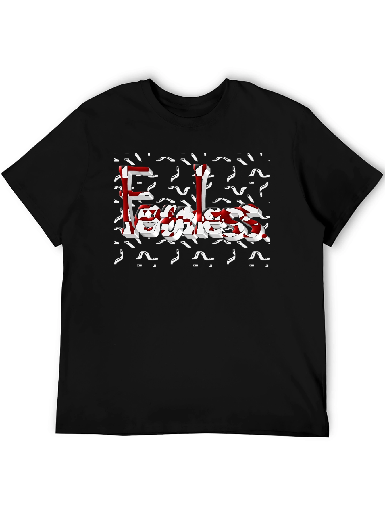Black Fearless Graphic T-Shirt - Stylish Cotton Blend view 5