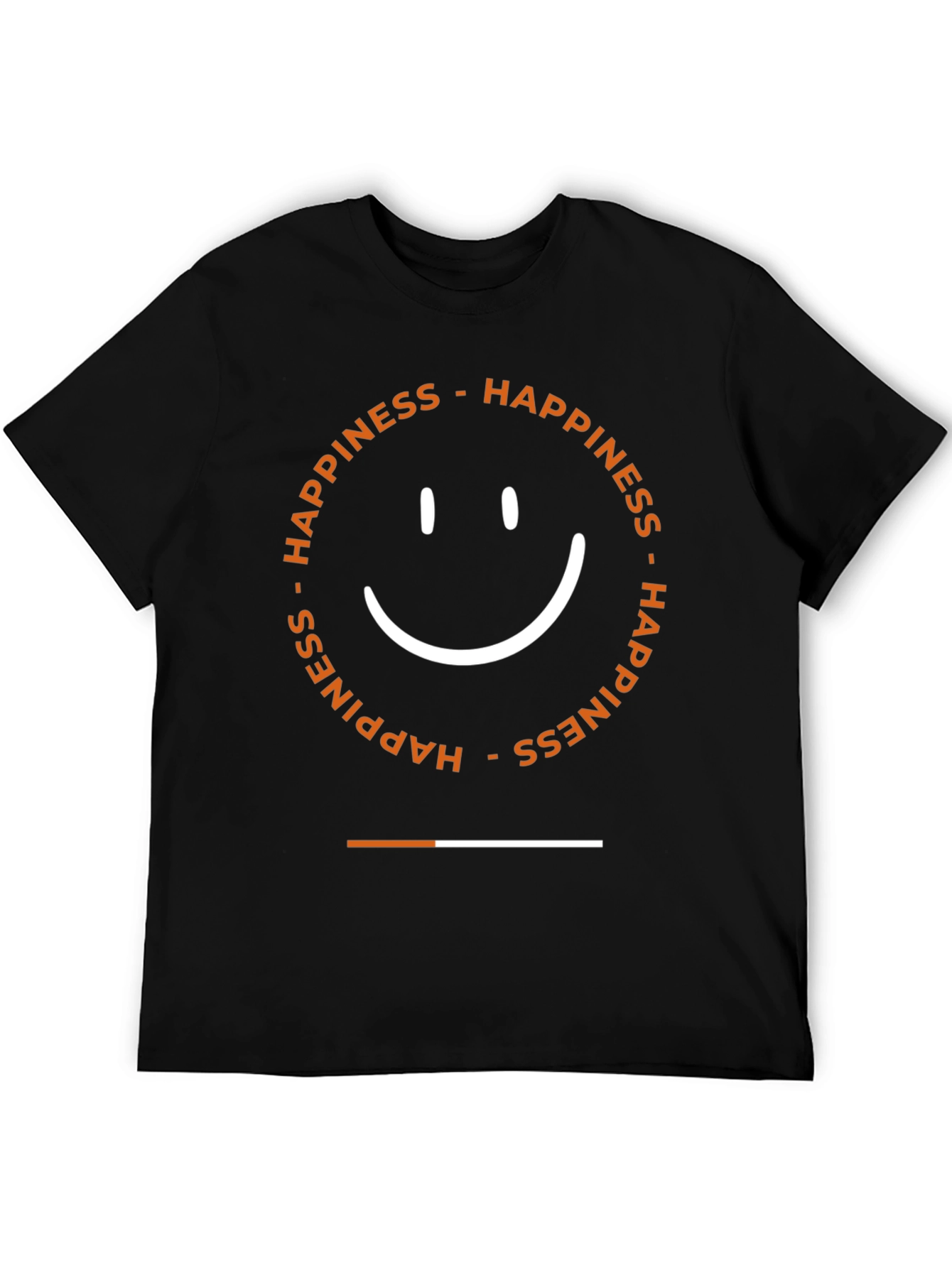Black Happiness Smiley Face Graphic Tee - Black Cotton Blend view 5
