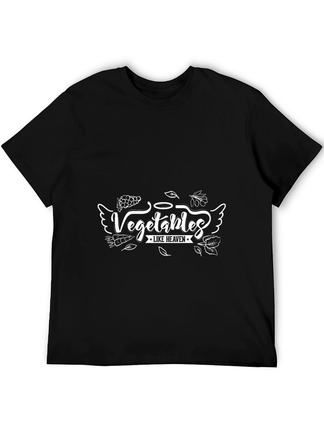 Black Vegetables Like Heaven T-Shirt view 5