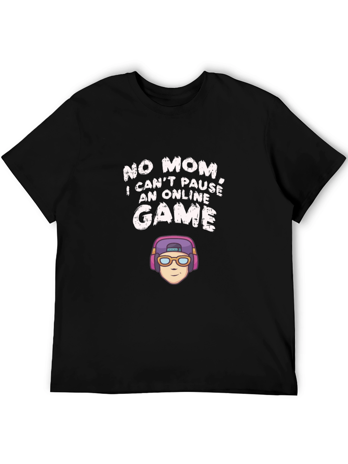 Black Funny Gamer T-Shirt - No Pause Online Game view 5