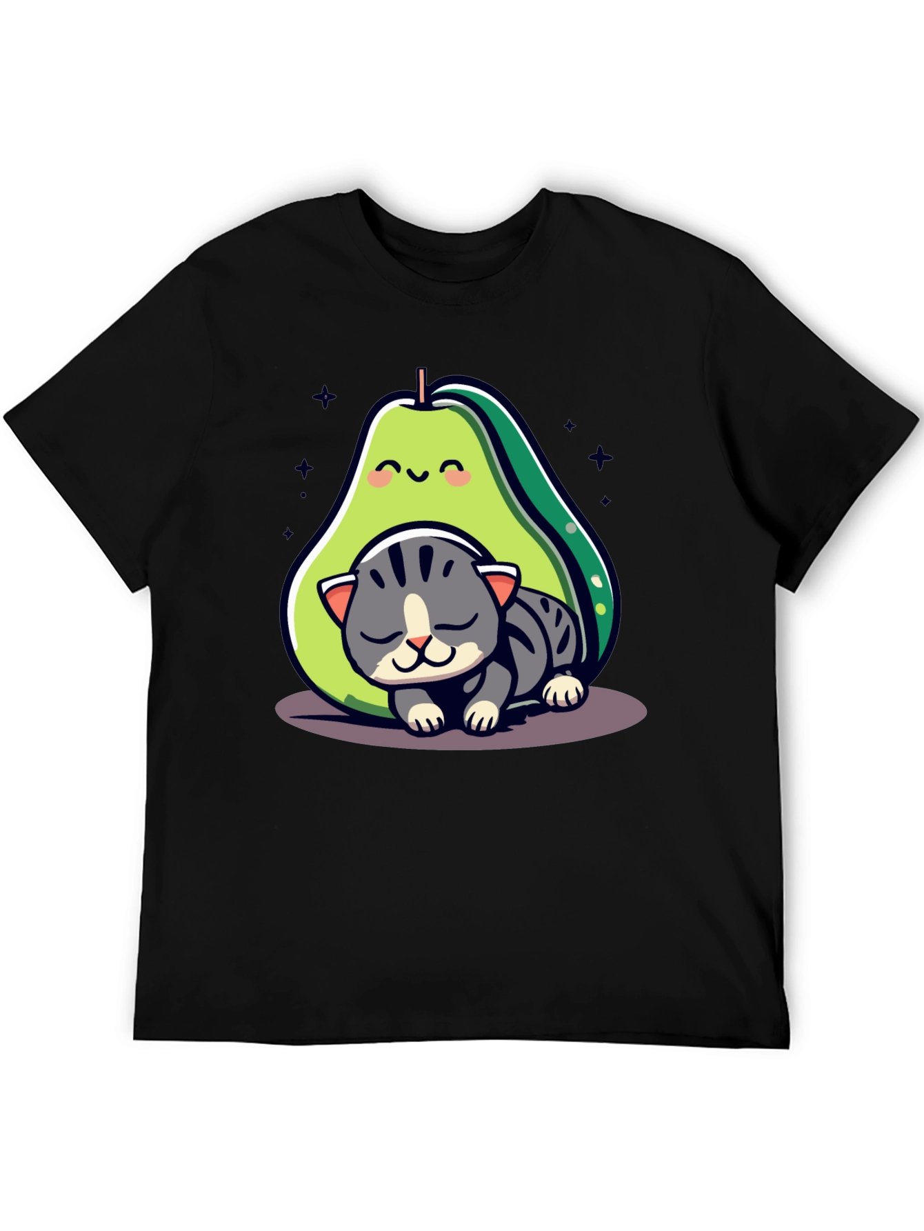Black Avocado Cat Nap Graphic Tee - Cute & Comfy view 5