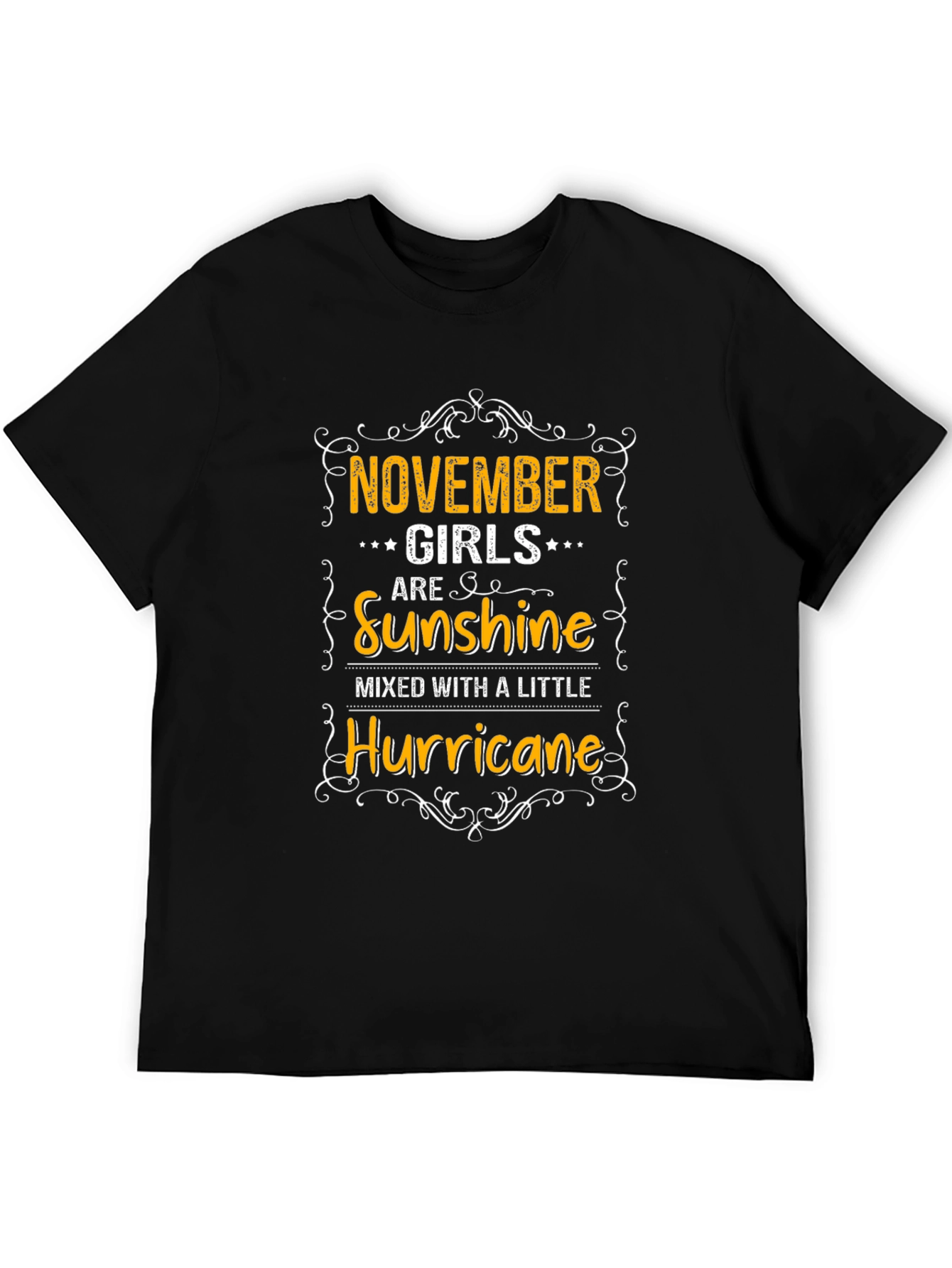 Black November Girls Sunshine and Hurricane Black T-Shirt view 5