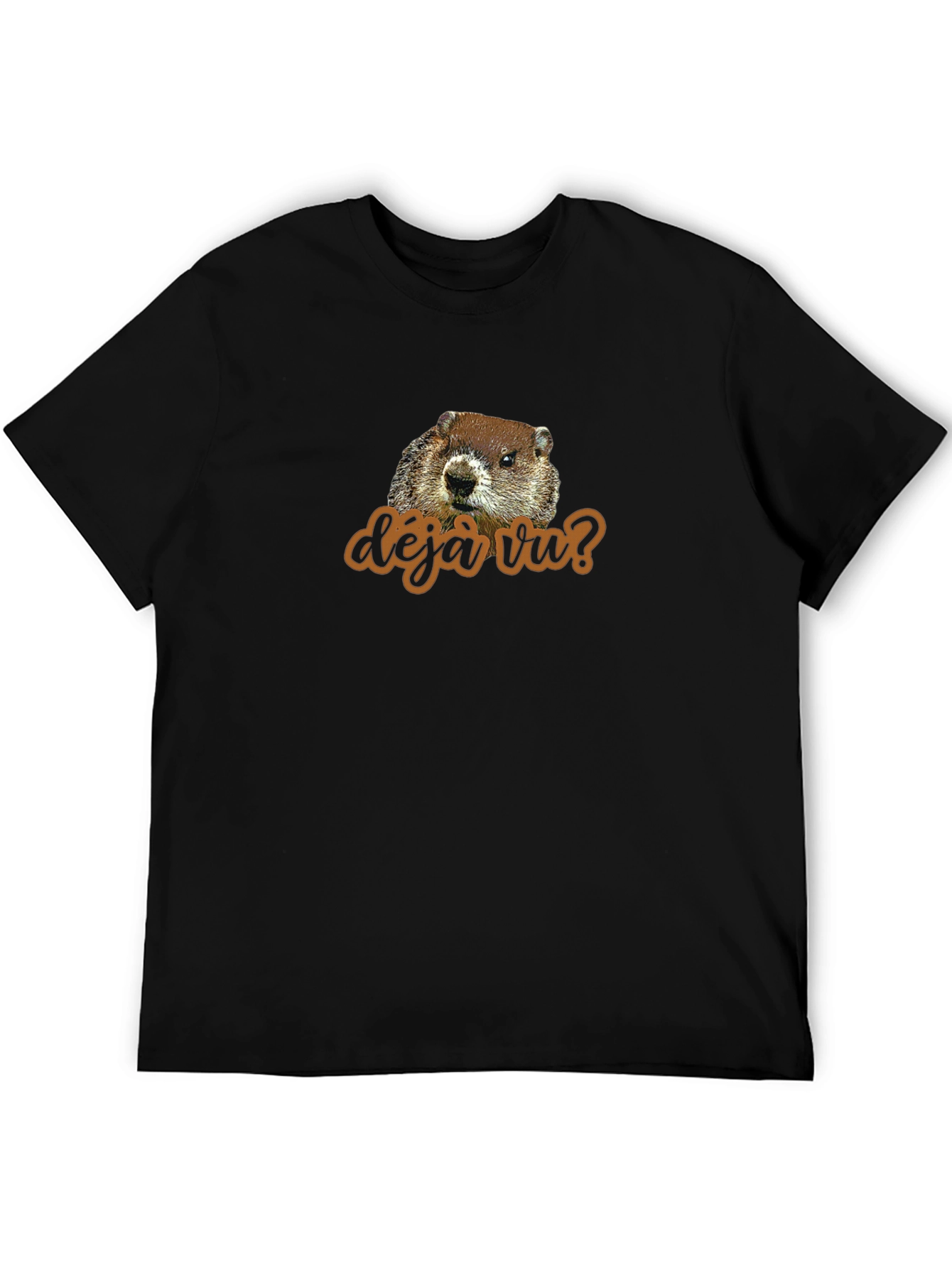 Black Deja Vu Groundhog T-Shirt view 5