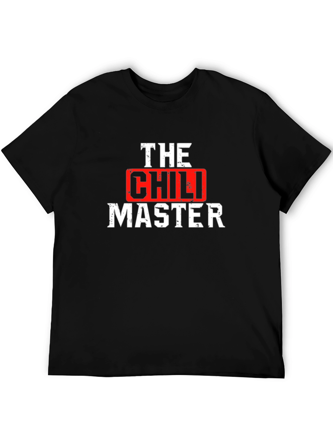Black The Chili Master T-Shirt - Funny Foodie Tee view 5