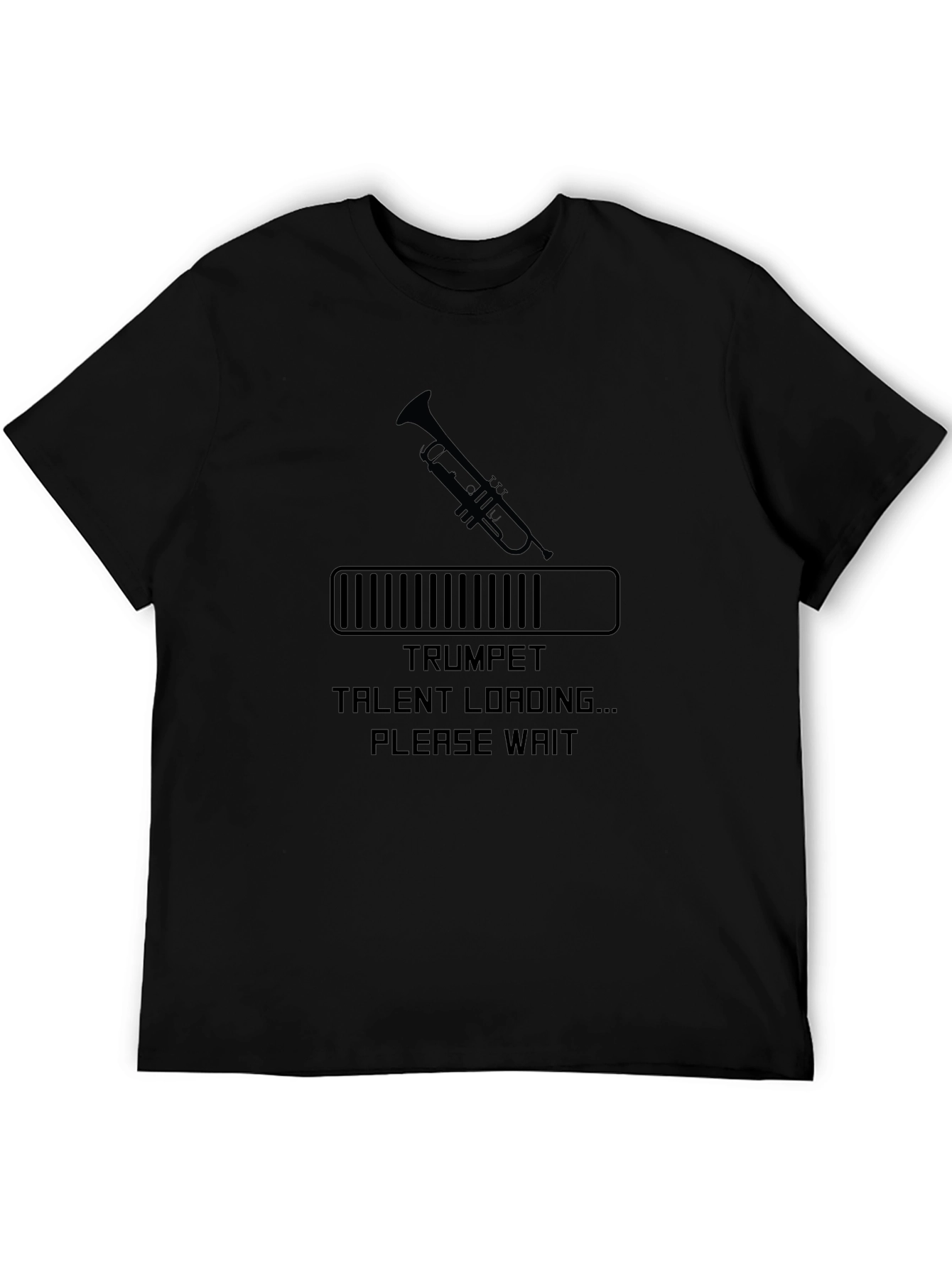 Black Trumpet Talent Loading Funny Musician T-Shirt view 5