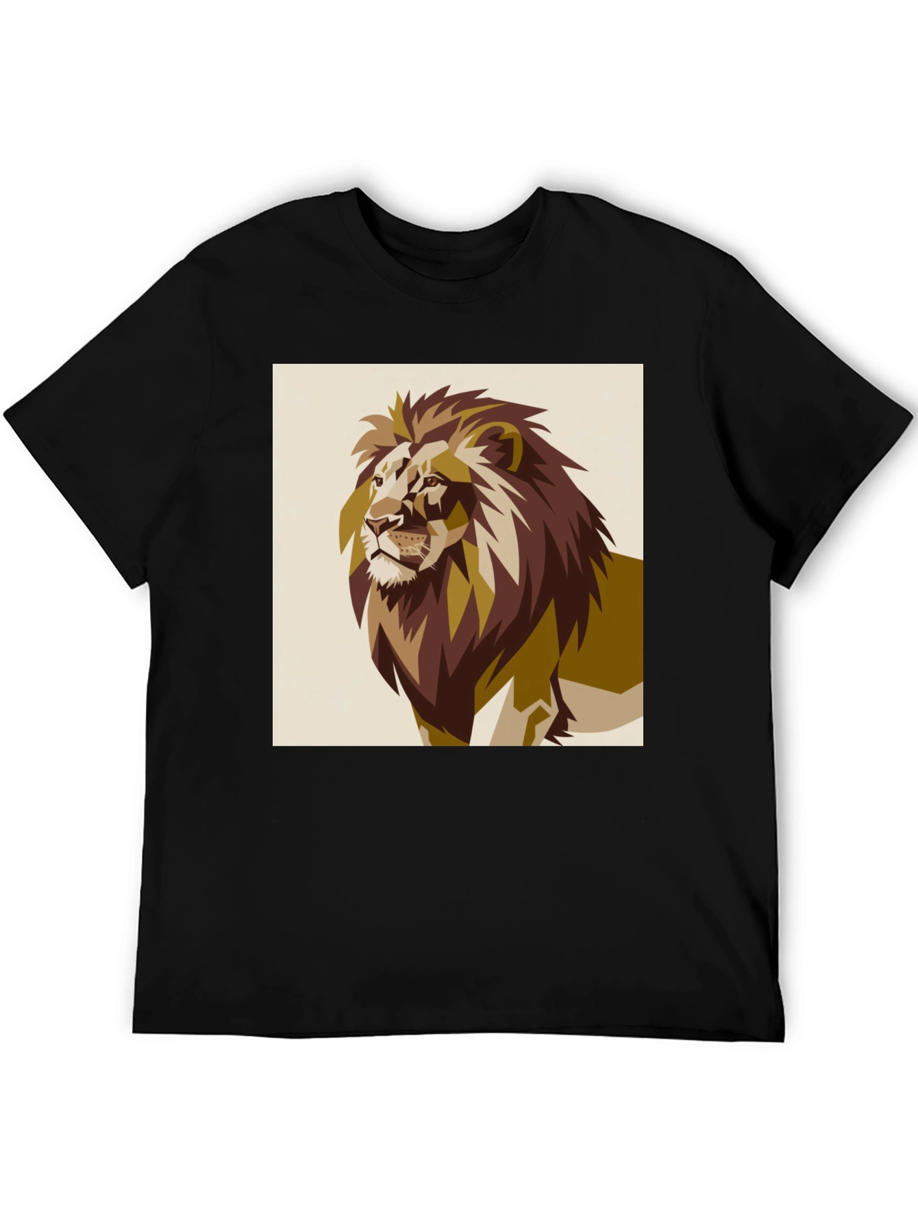 Black Lion Graphic Tee - Bold Animal Print view 5
