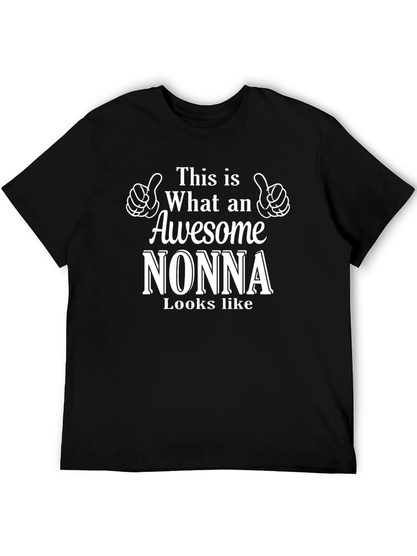 Black Awesome Nonna T-Shirt - Perfect Gift view 5