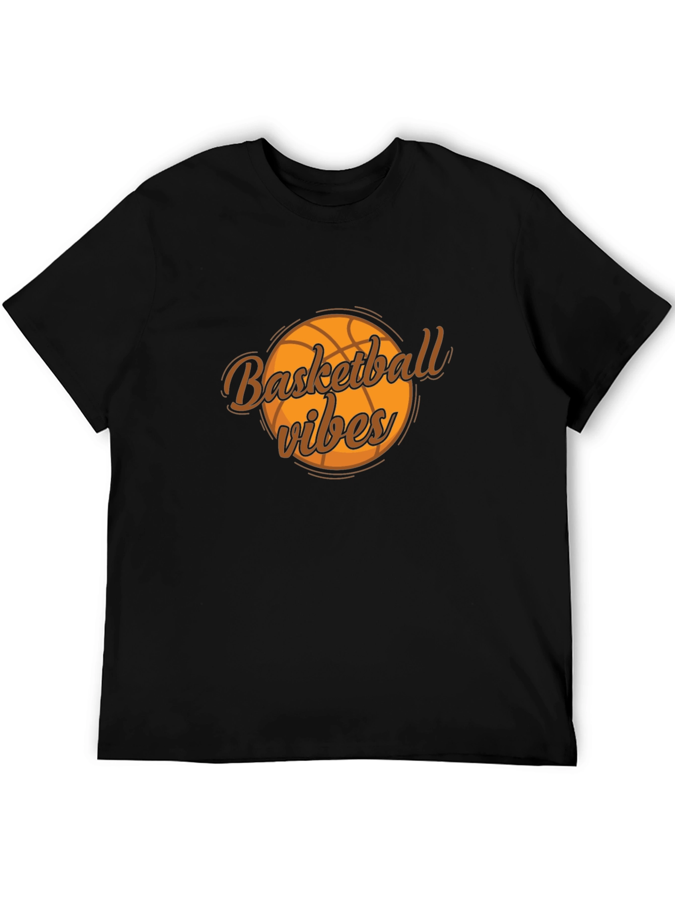 Black Basketball Vibes Graphic Tee - Cool & Casual view 5