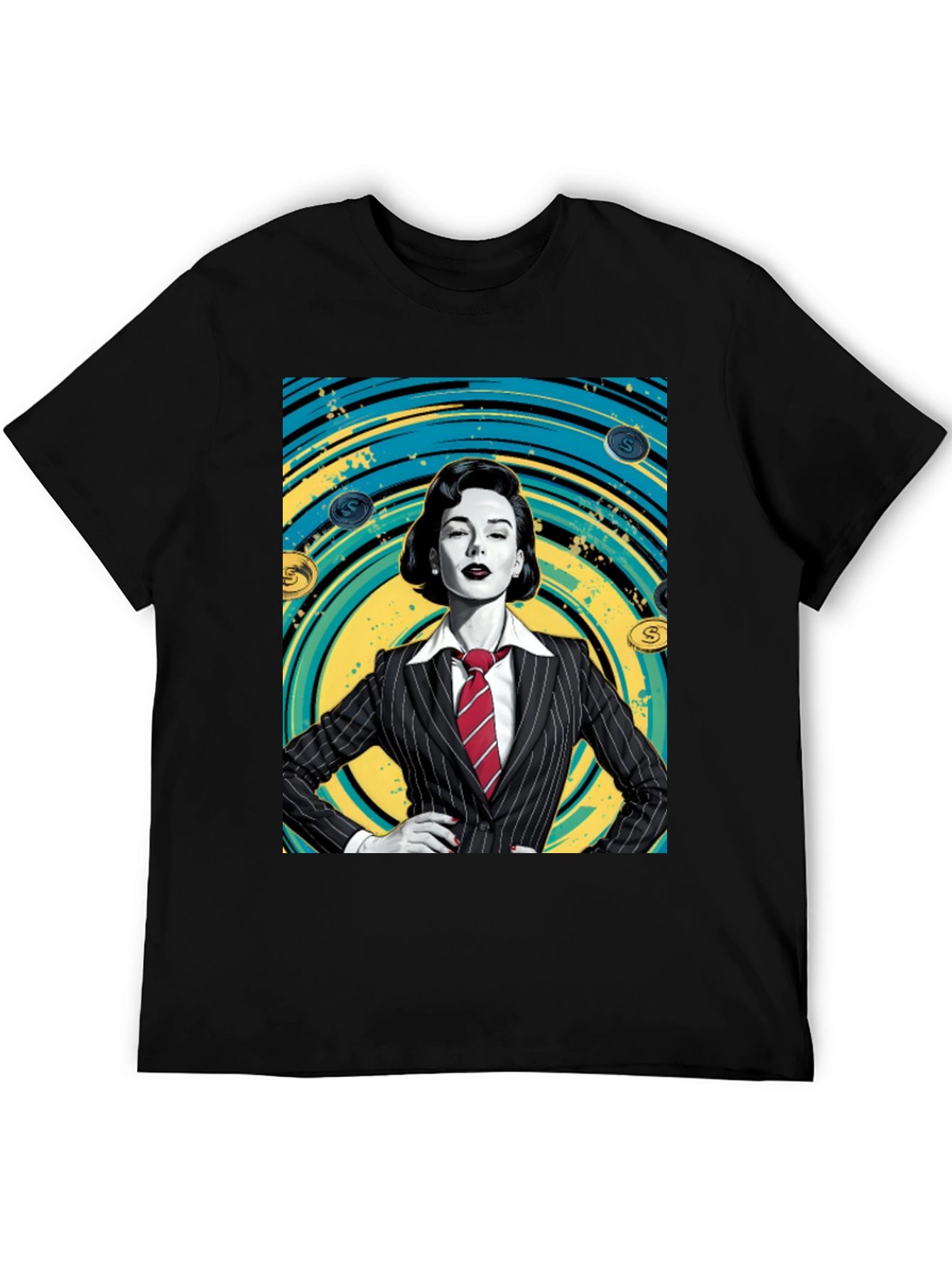 Black Confident Woman in Suit Graphic T-Shirt view 5