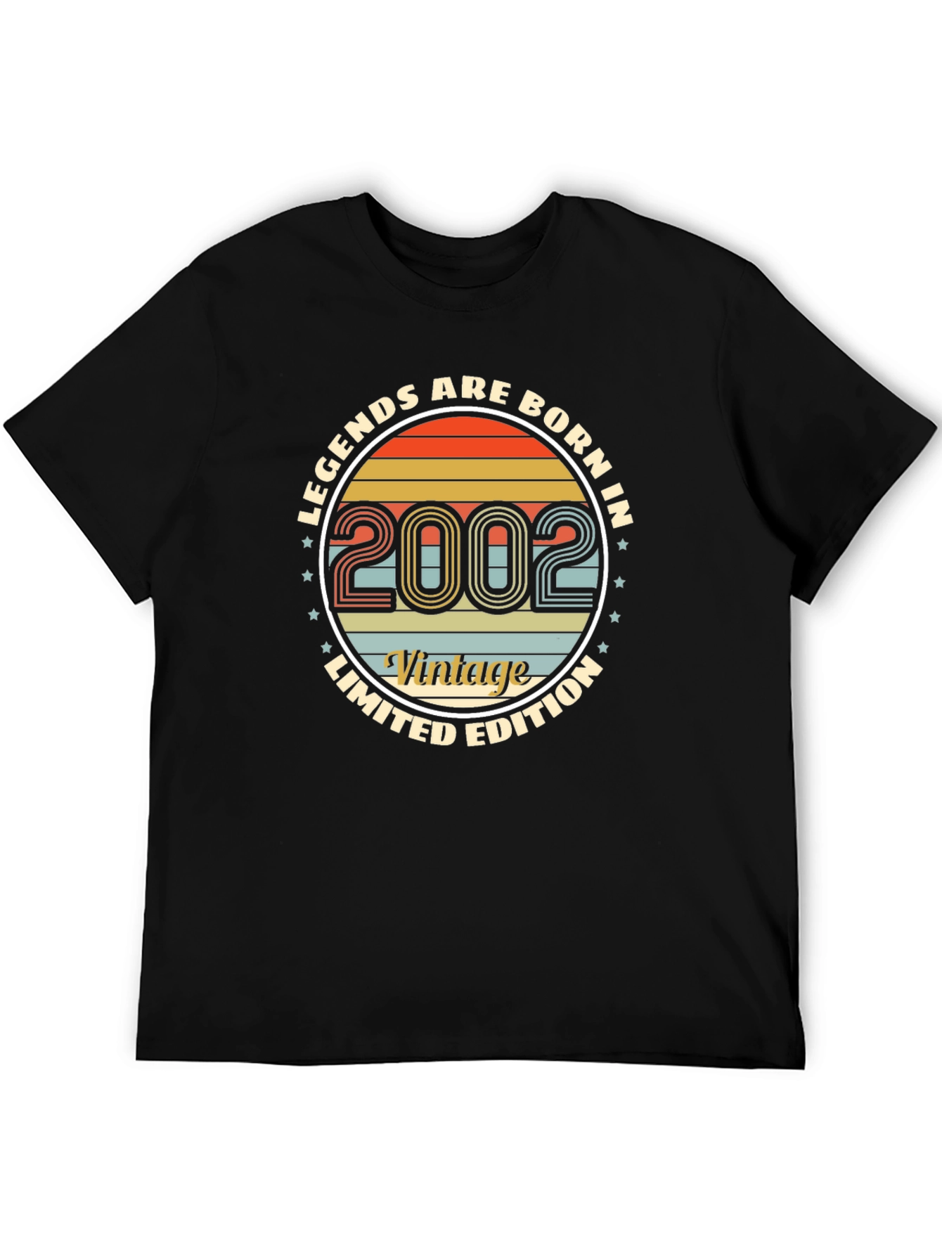 Black Legends Born in 2002 Vintage T-Shirt view 5