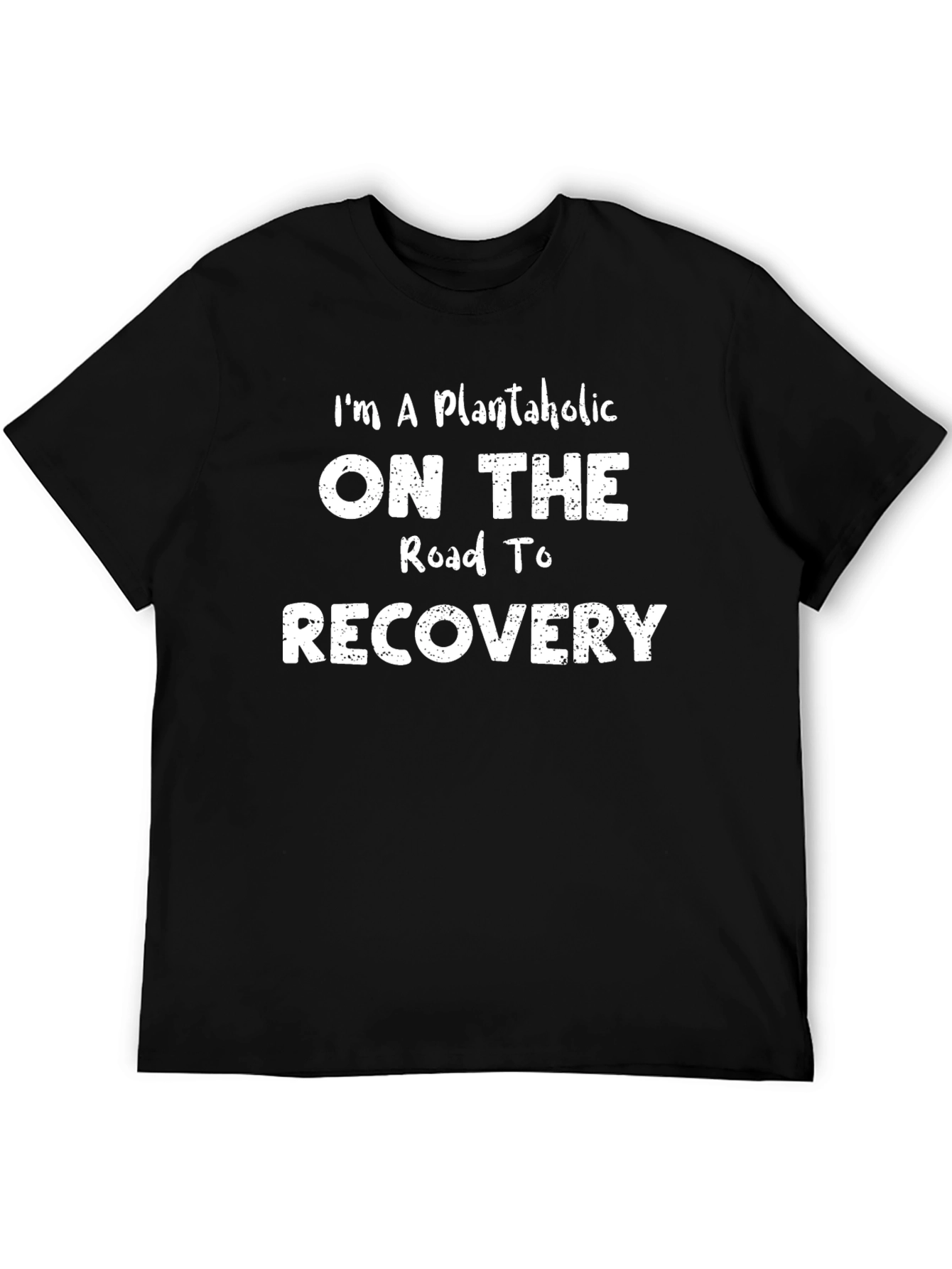 Black Plantaholic Recovery T-Shirt: Funny Plant Lover Tee view 5