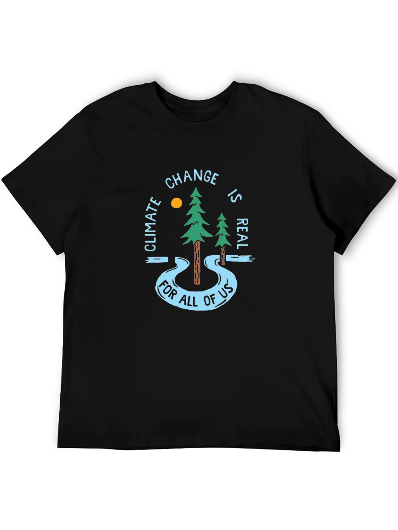 Black Climate Change T-Shirt - For All Of Us view 5