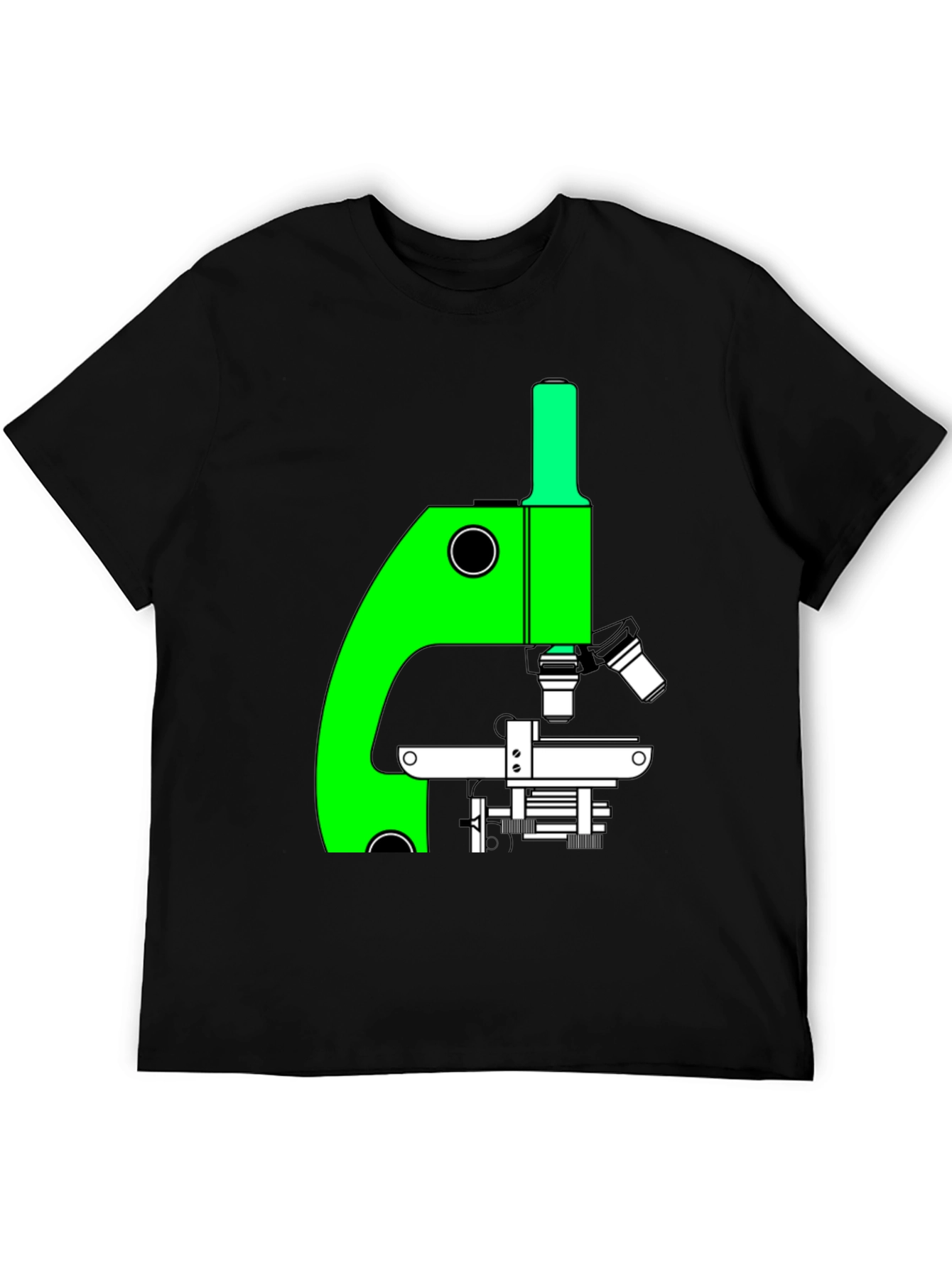 Black Science Tee: Microscope Graphic T-Shirt view 5