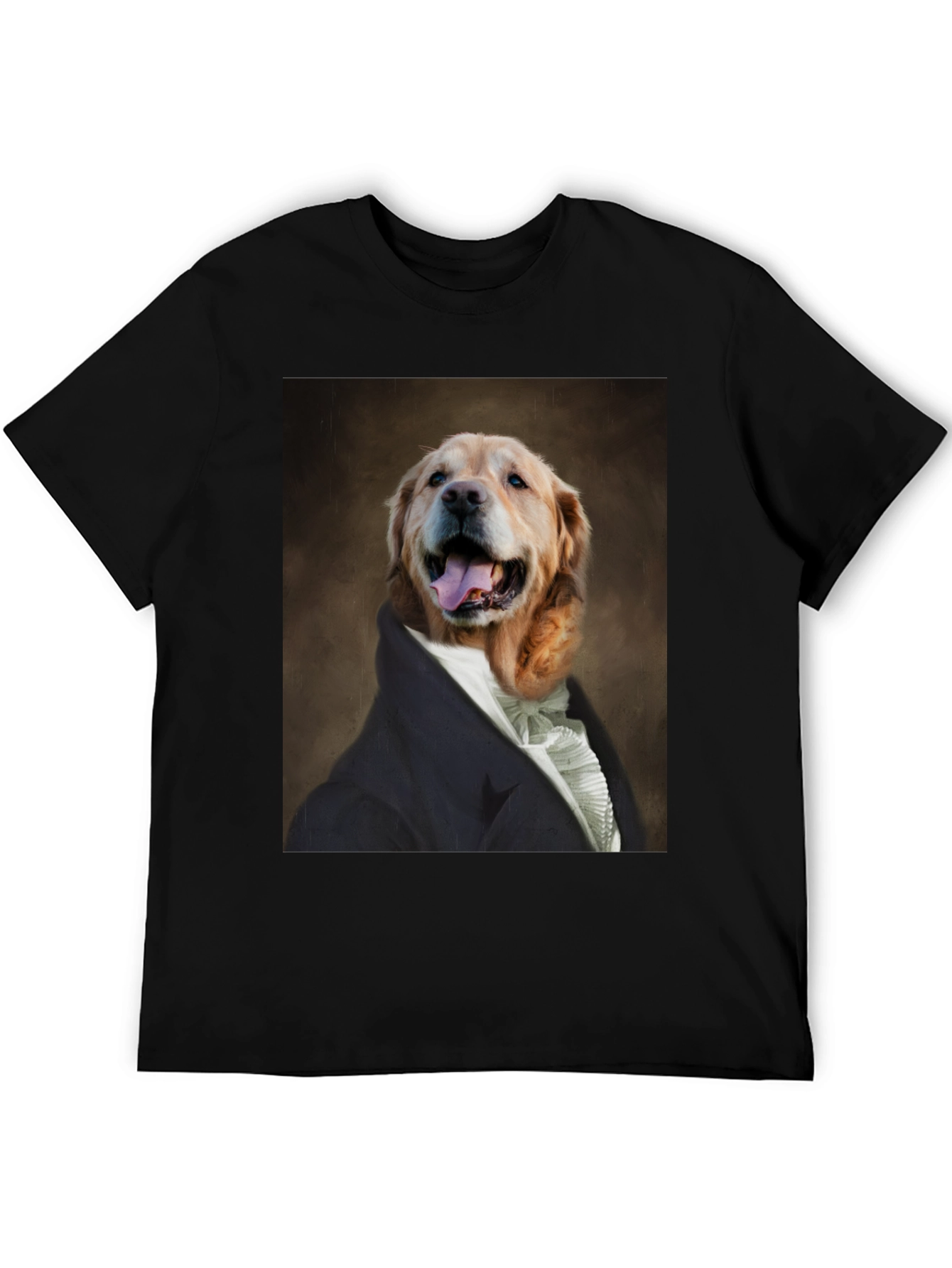 Black Dog Portrait T-Shirt - Canine Royalty Black Tee view 5