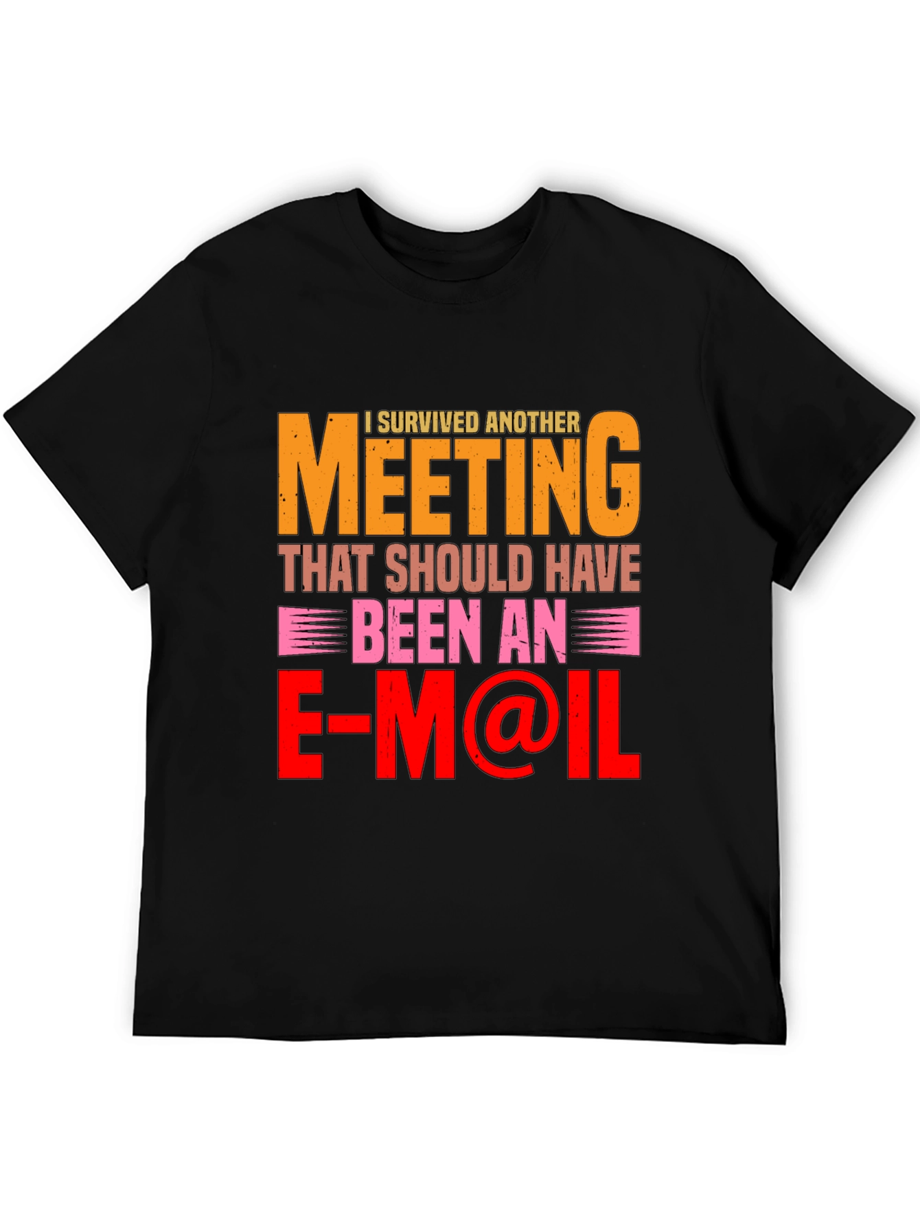 Black I Survived Another Meeting T-Shirt view 5