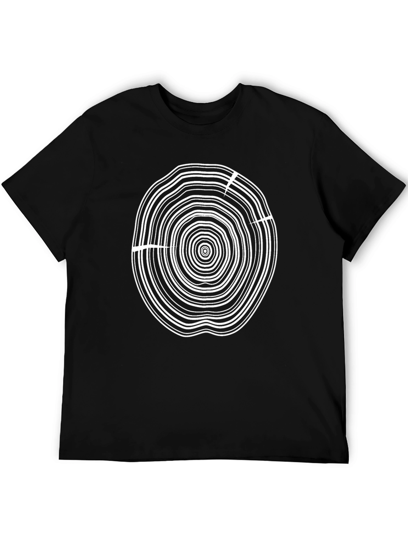 Black Tree Ring Graphic Tee - Nature Inspired Design view 5